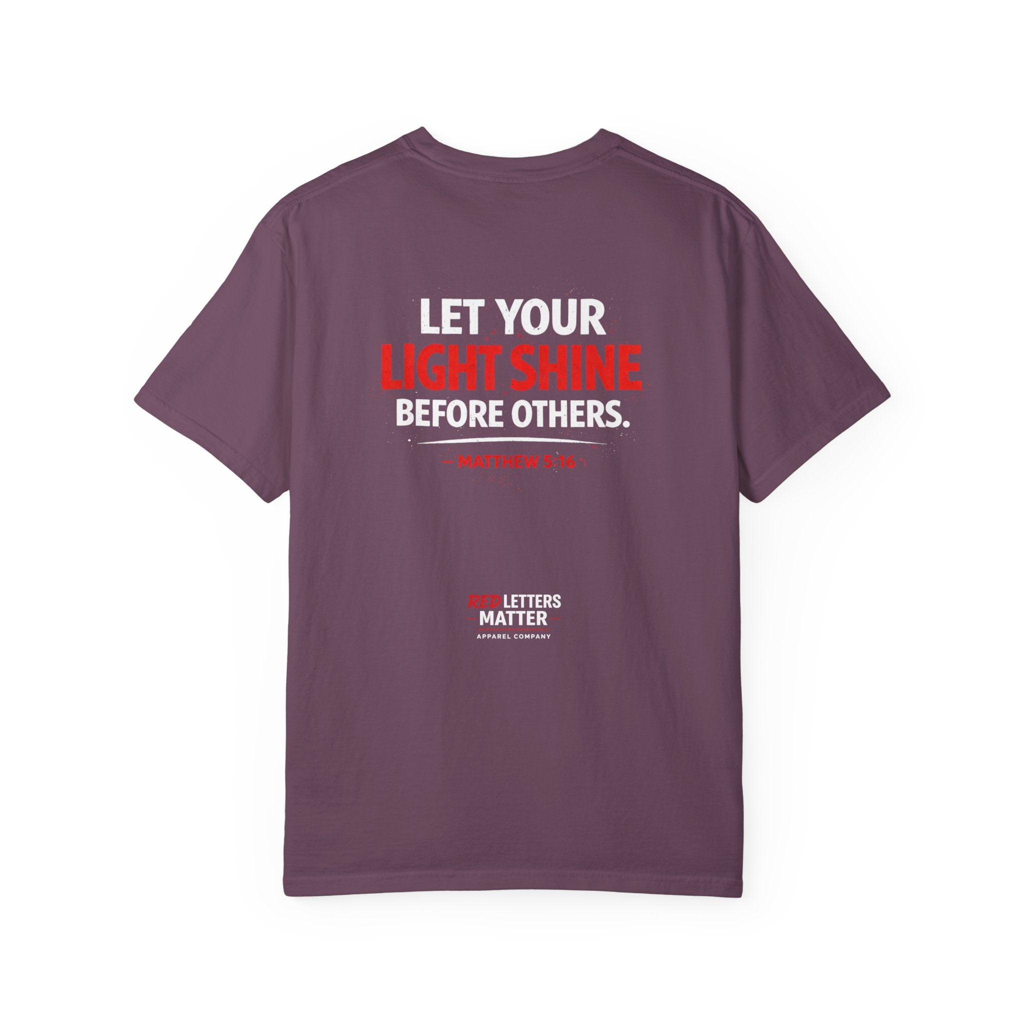 Red Letters Matter - Matthew 5:16 - Inspirational T-Shirt — Unisex Comfort Colors Tee