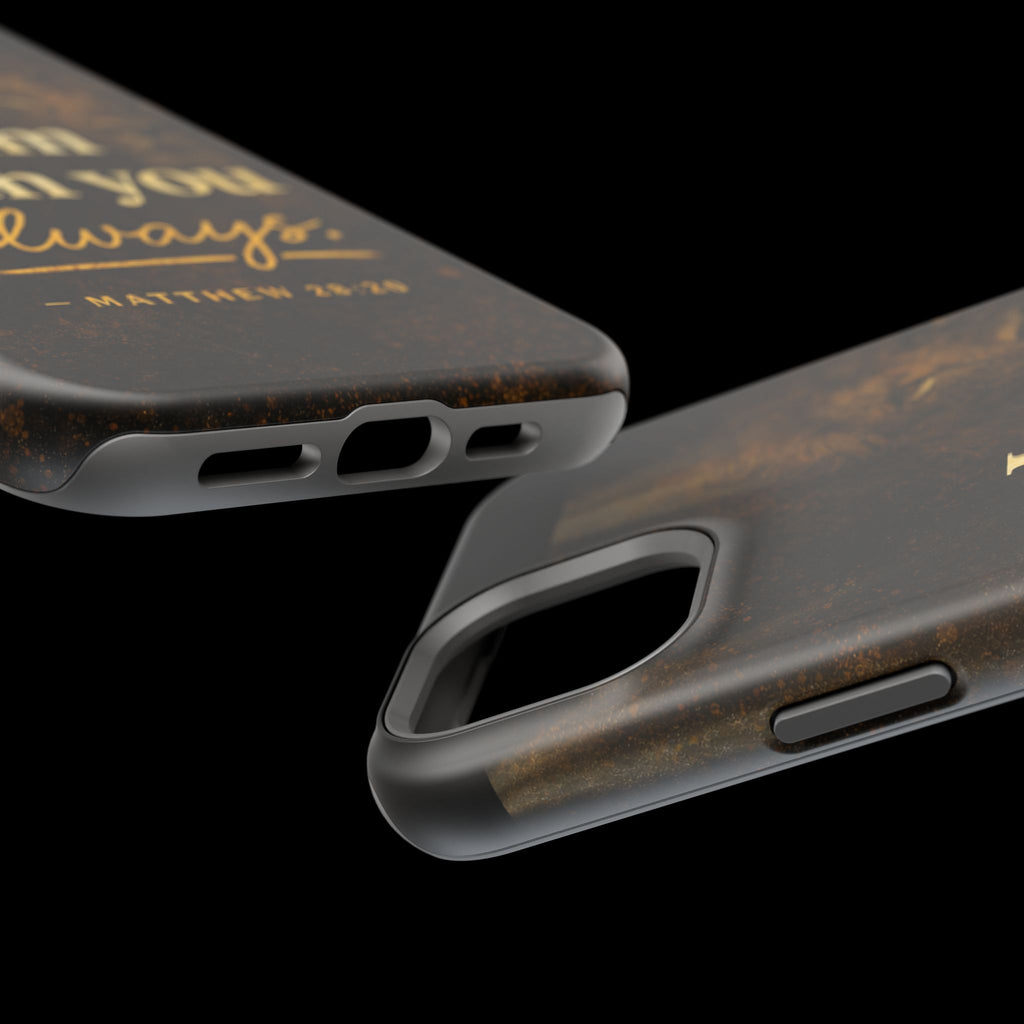 Christian Phone Case — "I Am With You Always" Matthew 28:20 Lion Magnetic Impact Case