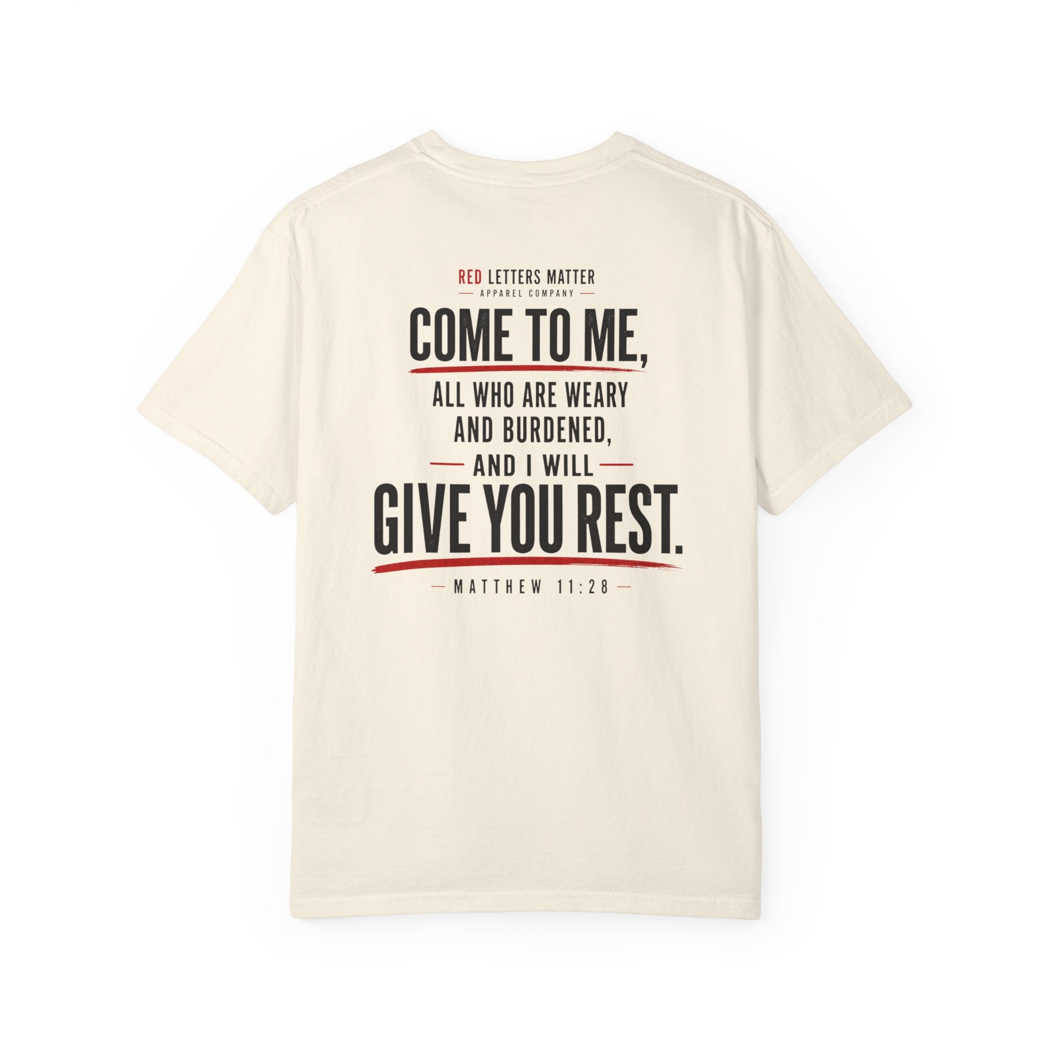 Matthew 11:28 'Come to Me' - Comfort Colors T-Shirt