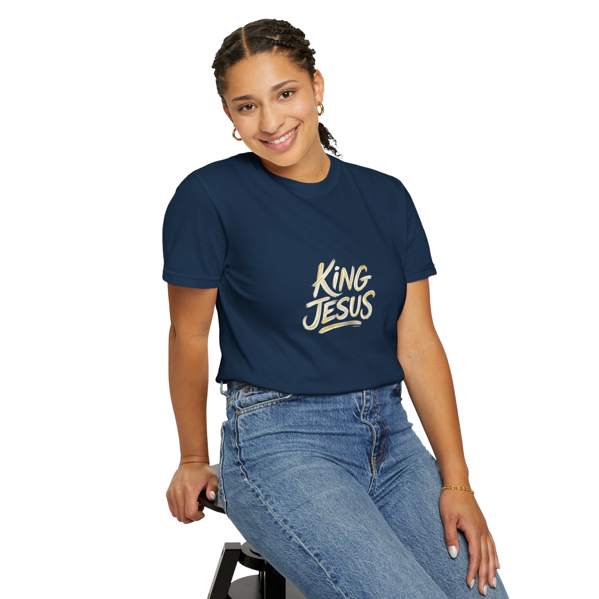 King Jesus T-Shirt — "All Hail King Jesus" - Comfort Colors - Unisex