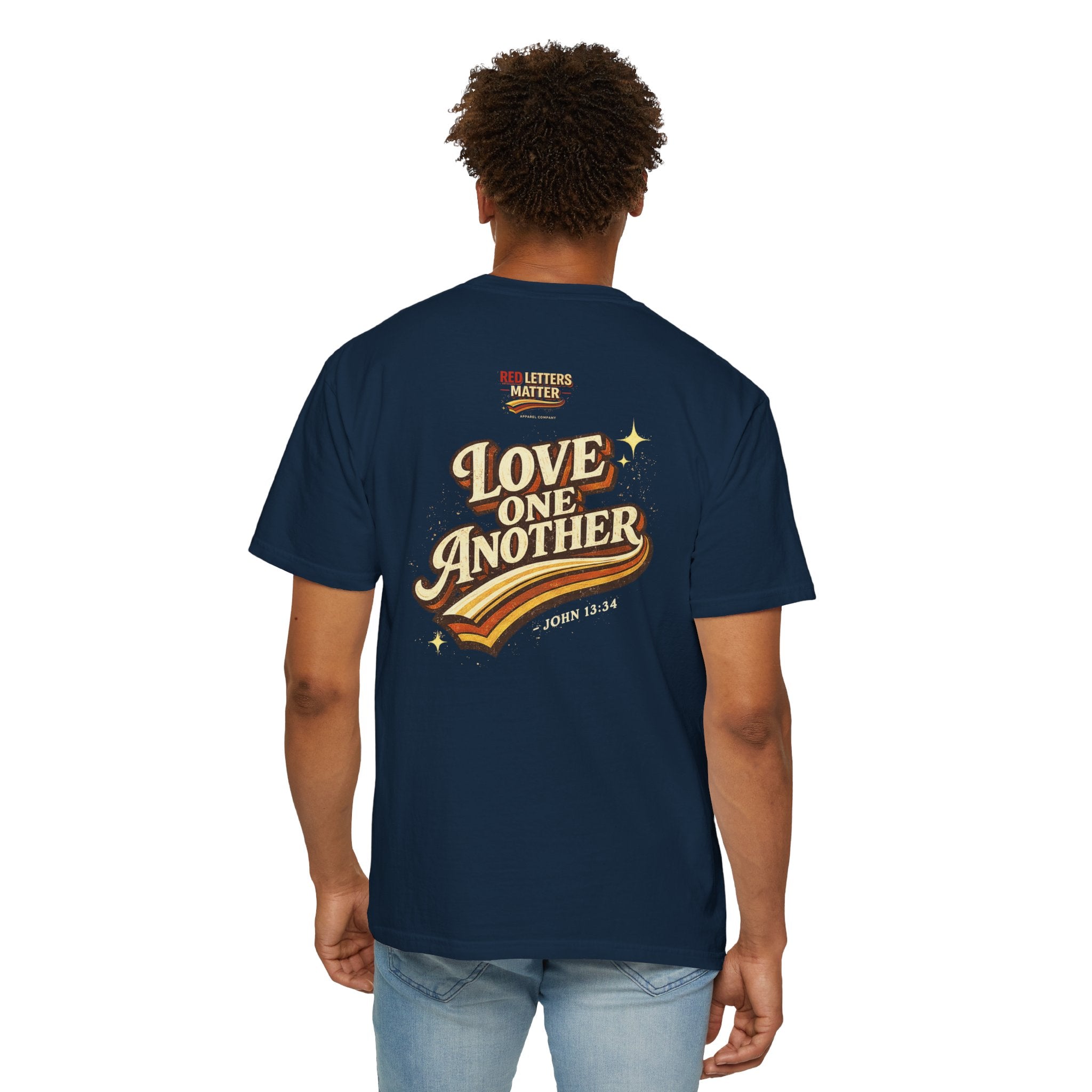 Unisex - Jesus Loves You "Love One Another" Comfort Colors T-Shirt