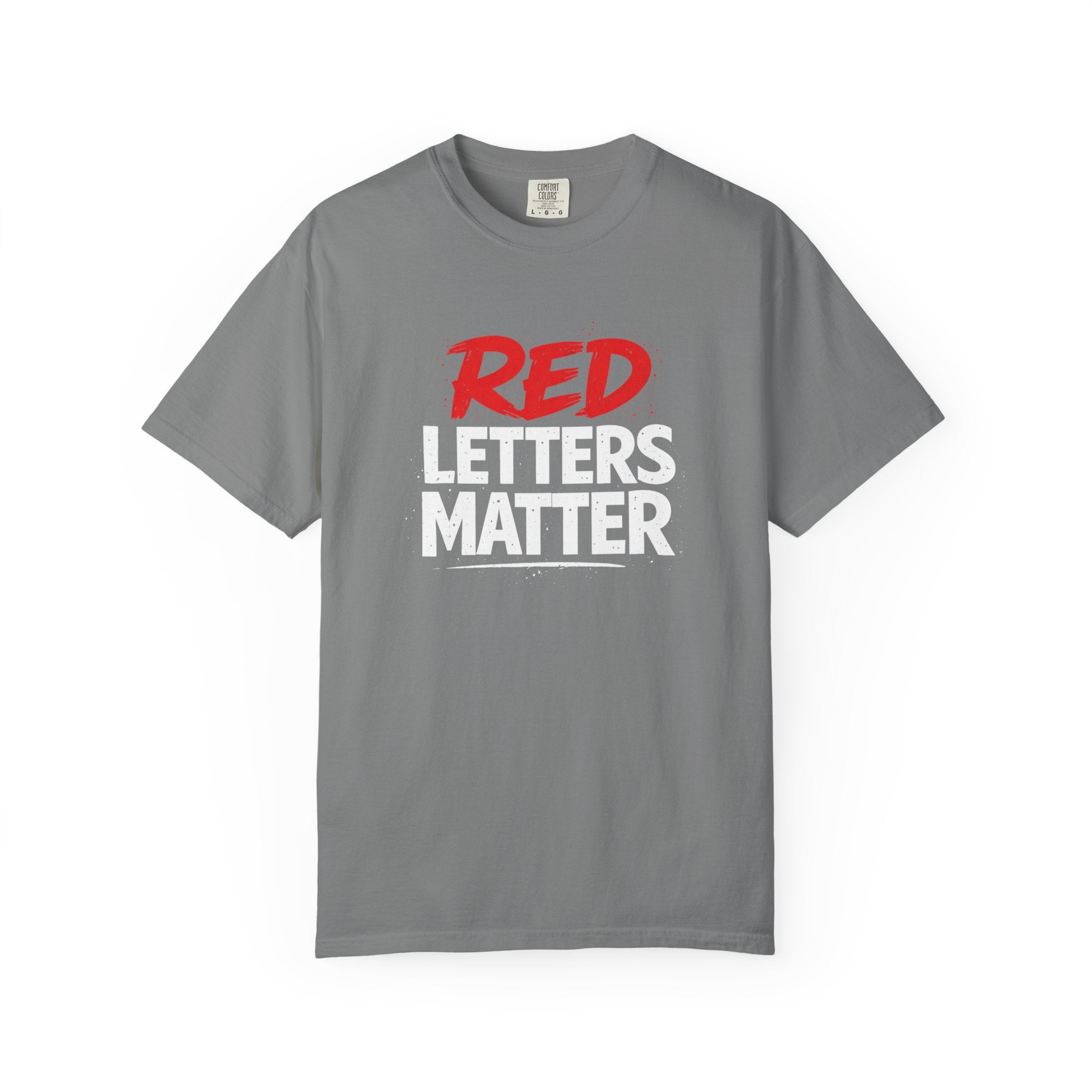 Unisex - Red Letters Matter — Matthew 19:26 Comfort Colors Tee