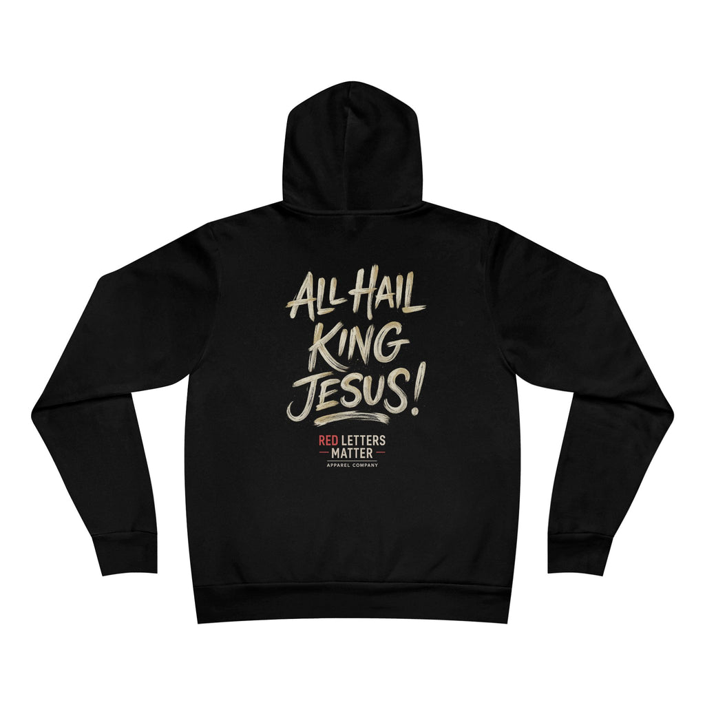 King Jesus Hoodie — "All Hail King Jesus" Bella Canvas Pullover Christian Hoodie