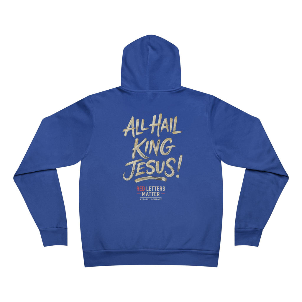 King Jesus Hoodie — "All Hail King Jesus" Bella Canvas Pullover Christian Hoodie