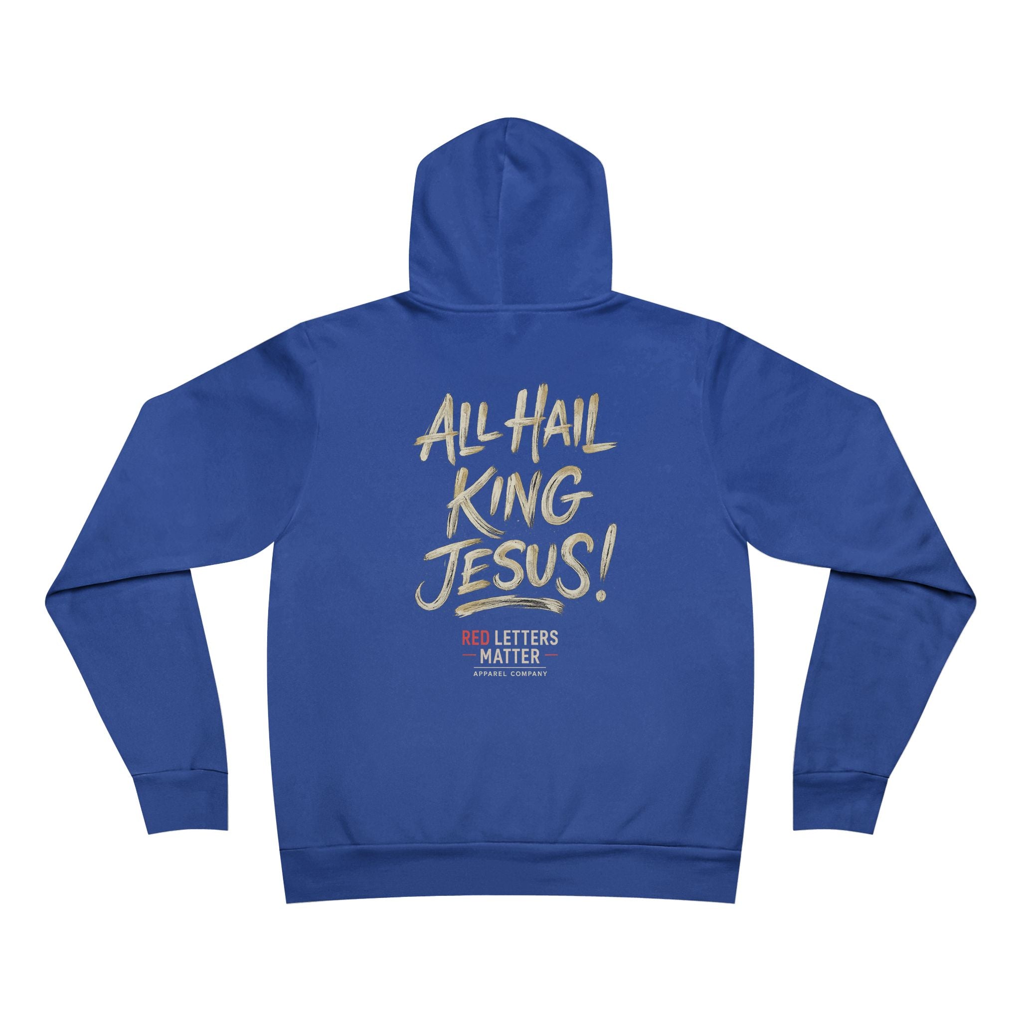 King Jesus Hoodie — "All Hail King Jesus" Bella Canvas Pullover Christian Hoodie