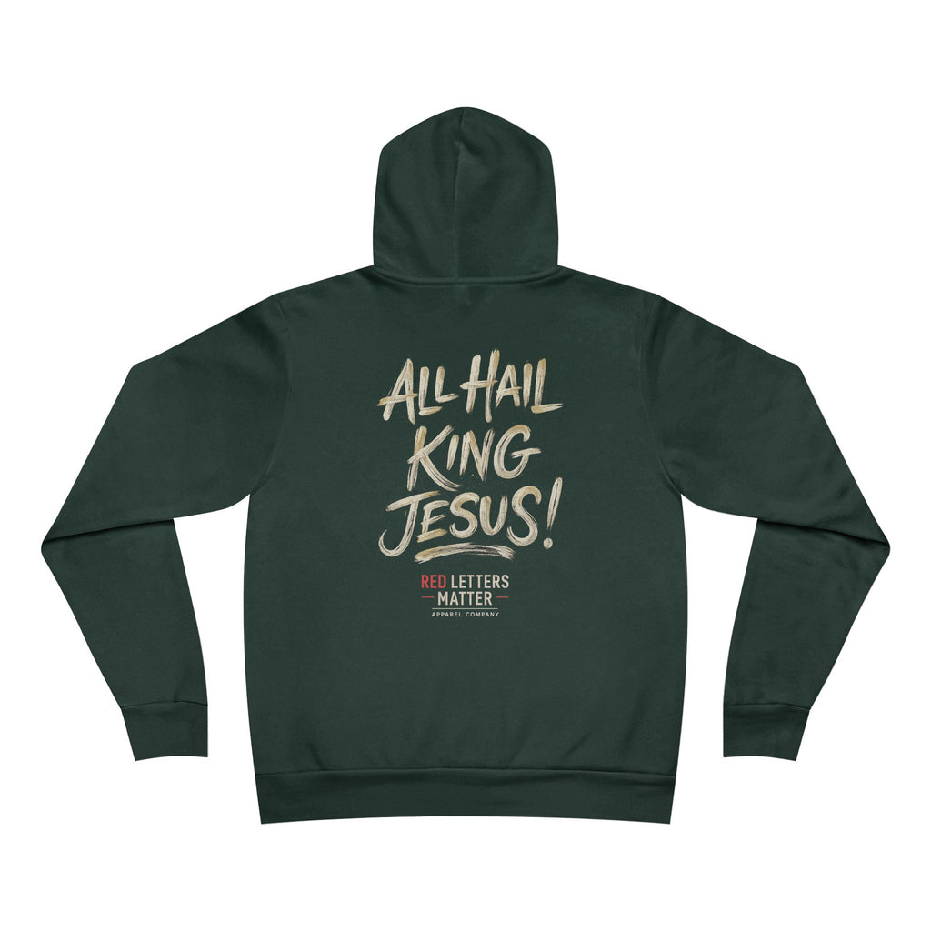 King Jesus Hoodie — "All Hail King Jesus" Bella Canvas Pullover Christian Hoodie