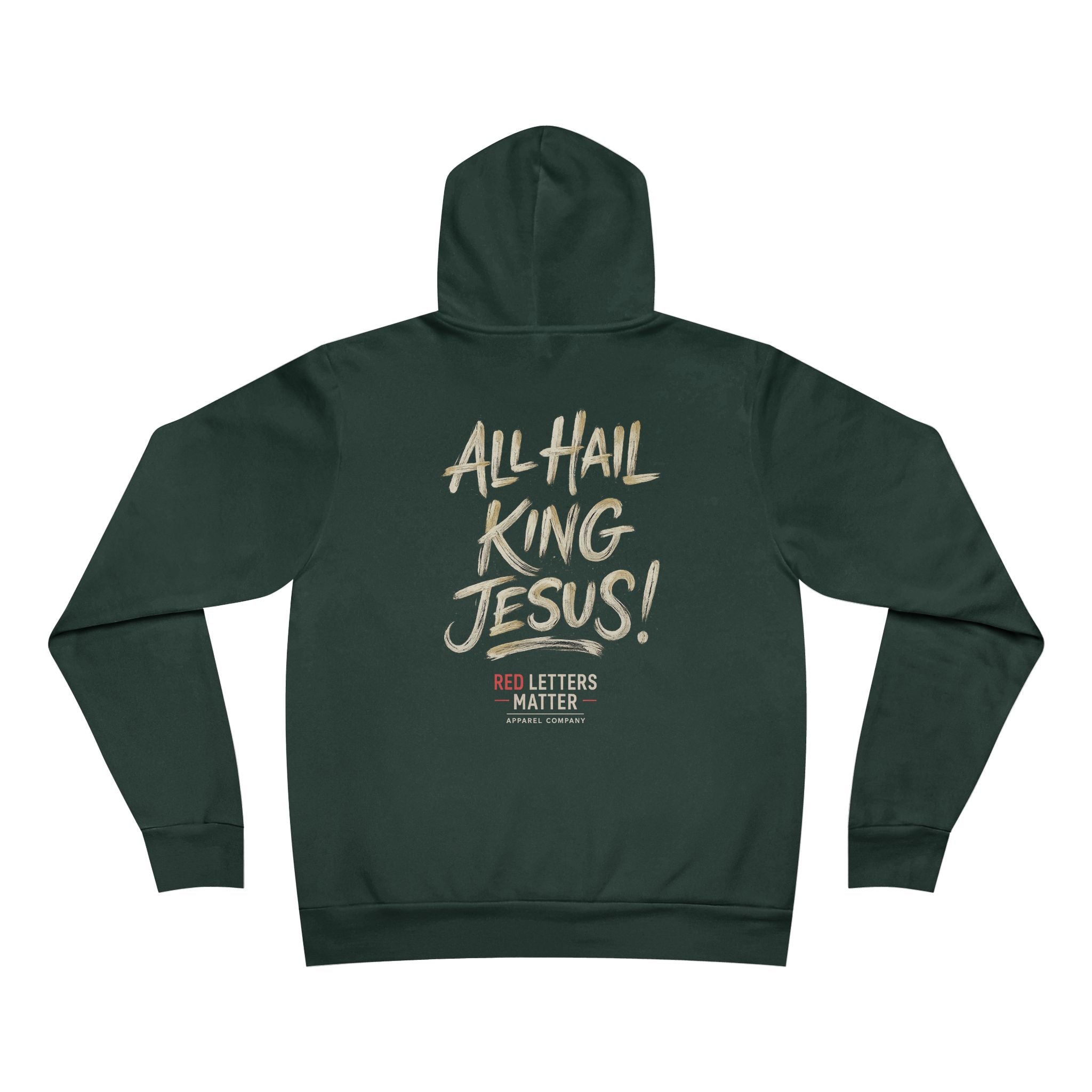 King Jesus Hoodie — "All Hail King Jesus" Bella Canvas Pullover Christian Hoodie