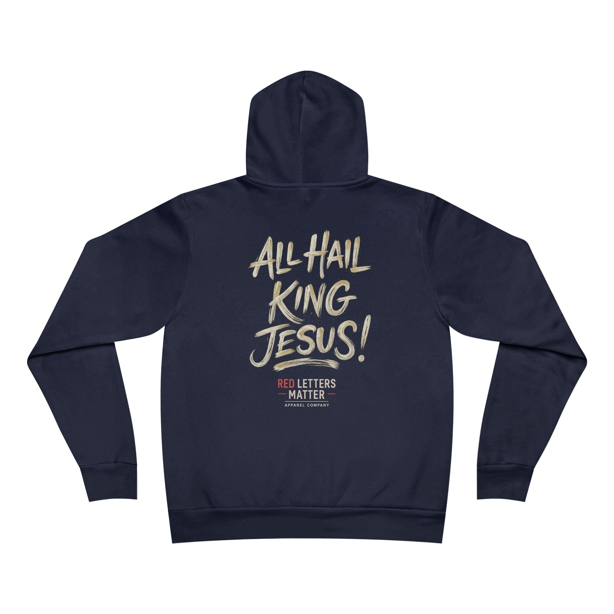 King Jesus Hoodie — "All Hail King Jesus" Bella Canvas Pullover Christian Hoodie