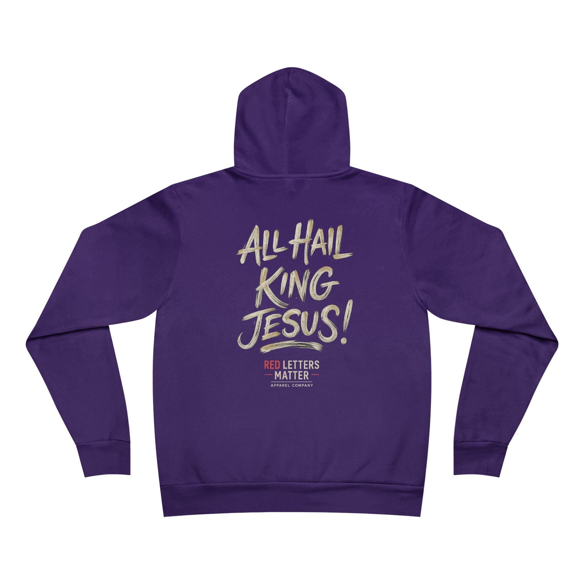 King Jesus Hoodie — "All Hail King Jesus" Bella Canvas Pullover Christian Hoodie