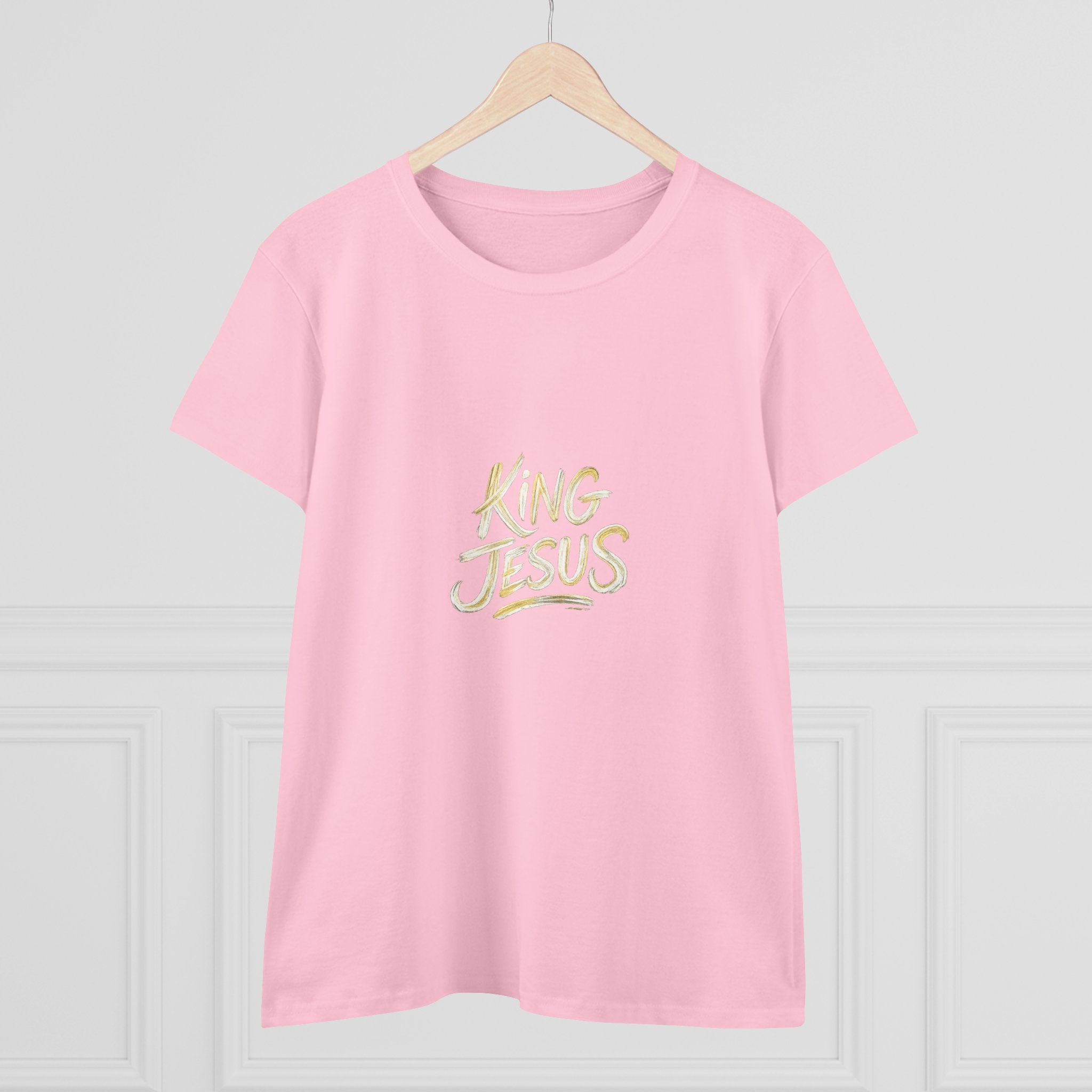 Women's King Jesus T-Shirt — "All Hail King Jesus" Christian Faith Tee