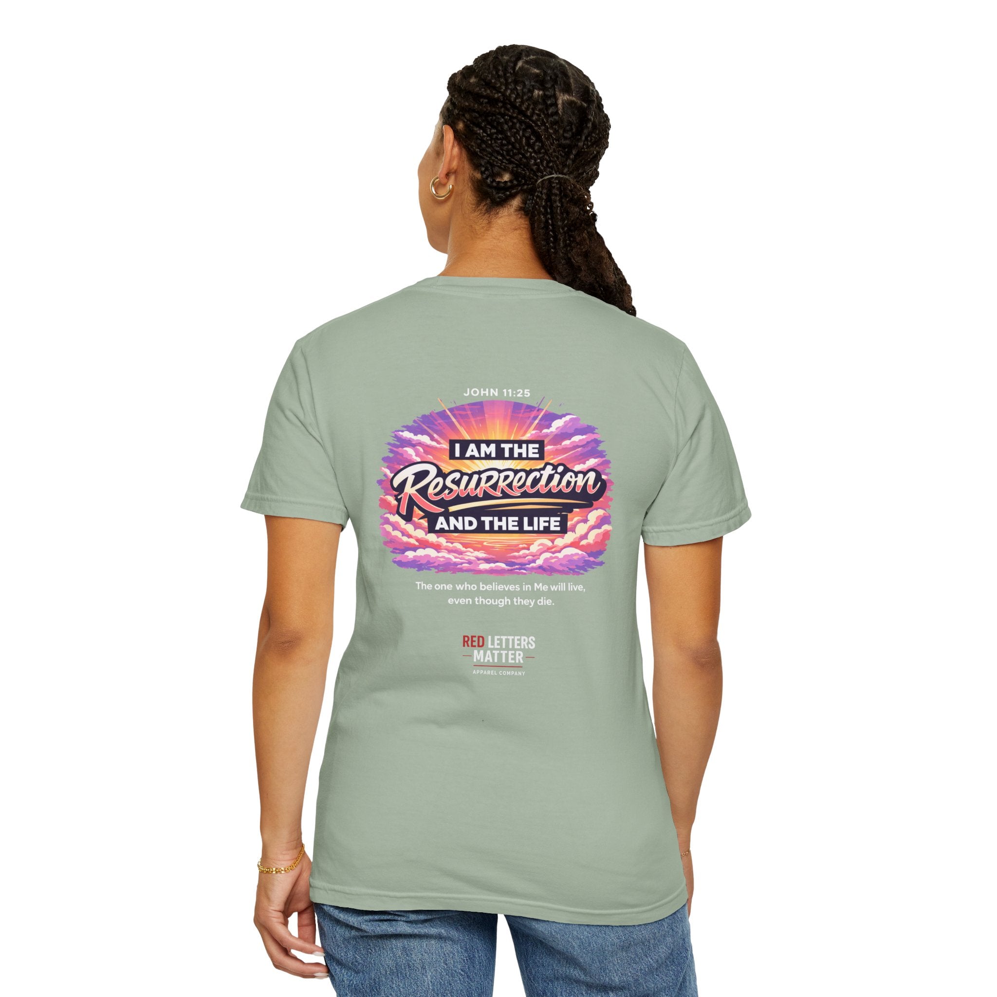 Christian Basketball — "He Is Rizzin'" Resurrection (Easter) -Unisex Comfort Colors