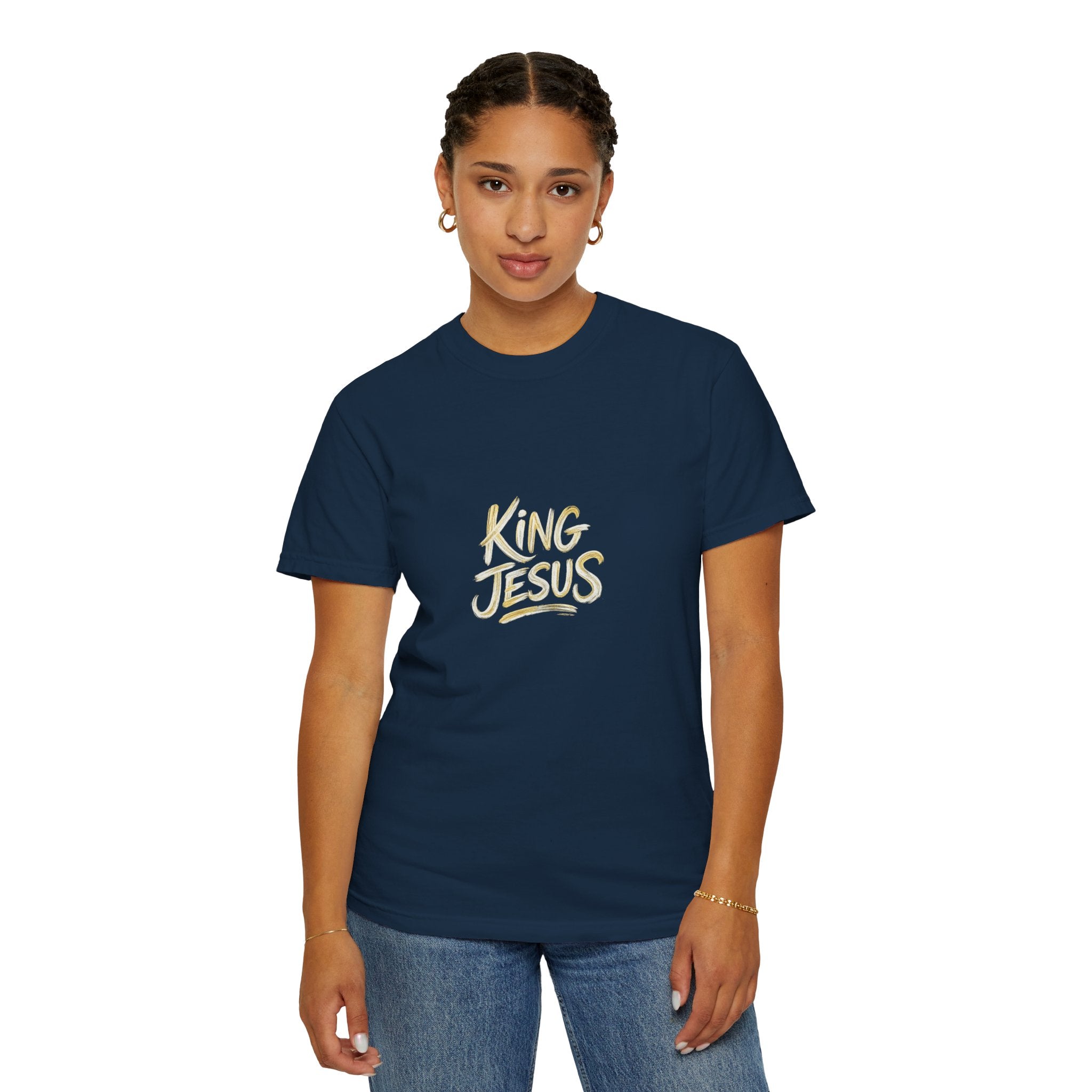 King Jesus T-Shirt — "All Hail King Jesus" - Comfort Colors - Unisex