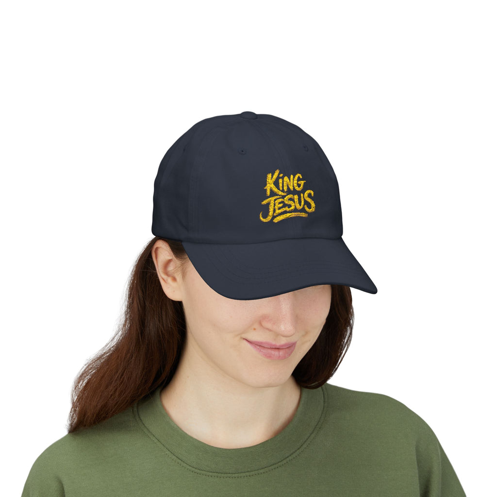 Camo Dad Cap — "King Jesus" Embroidered Christian Baseball Hat