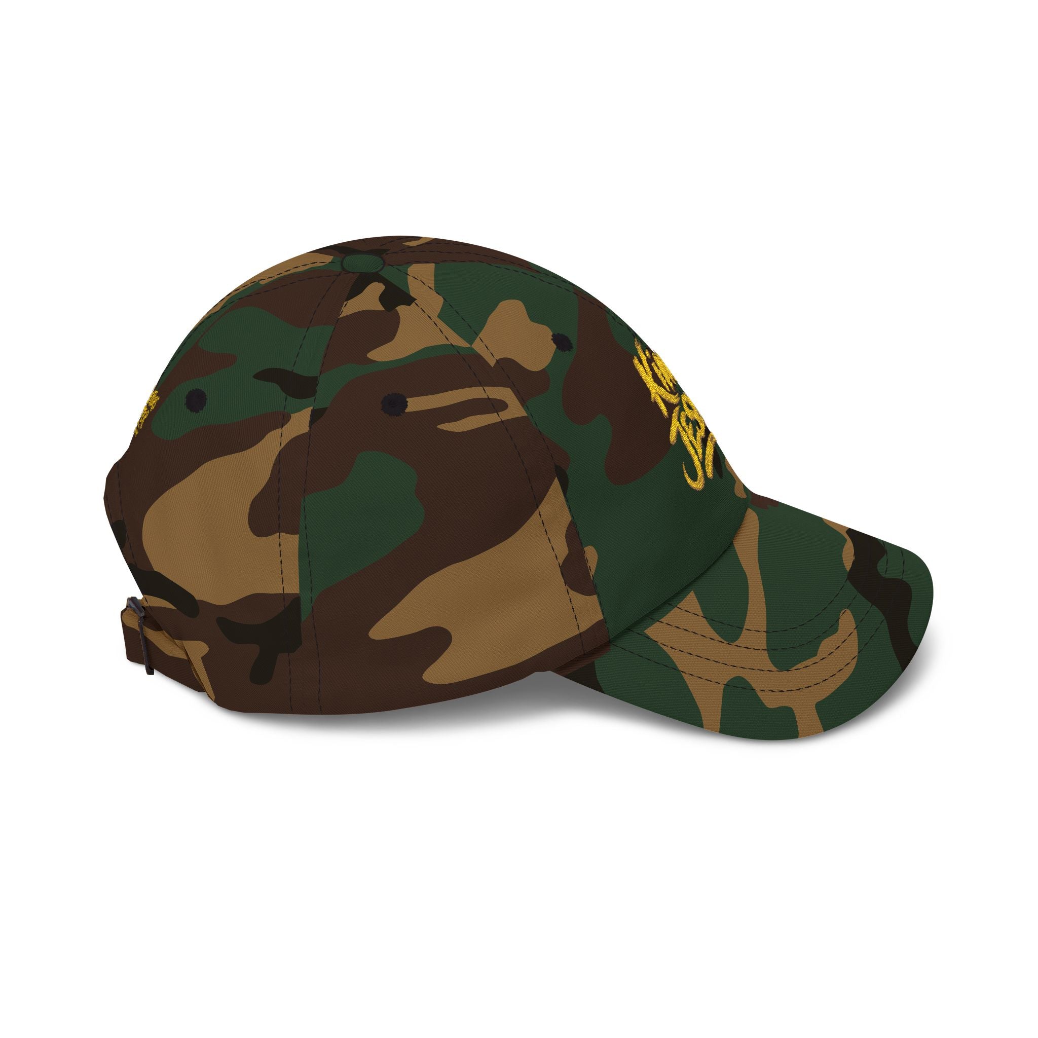 Camo Dad Cap — "King Jesus" Embroidered Christian Baseball Hat