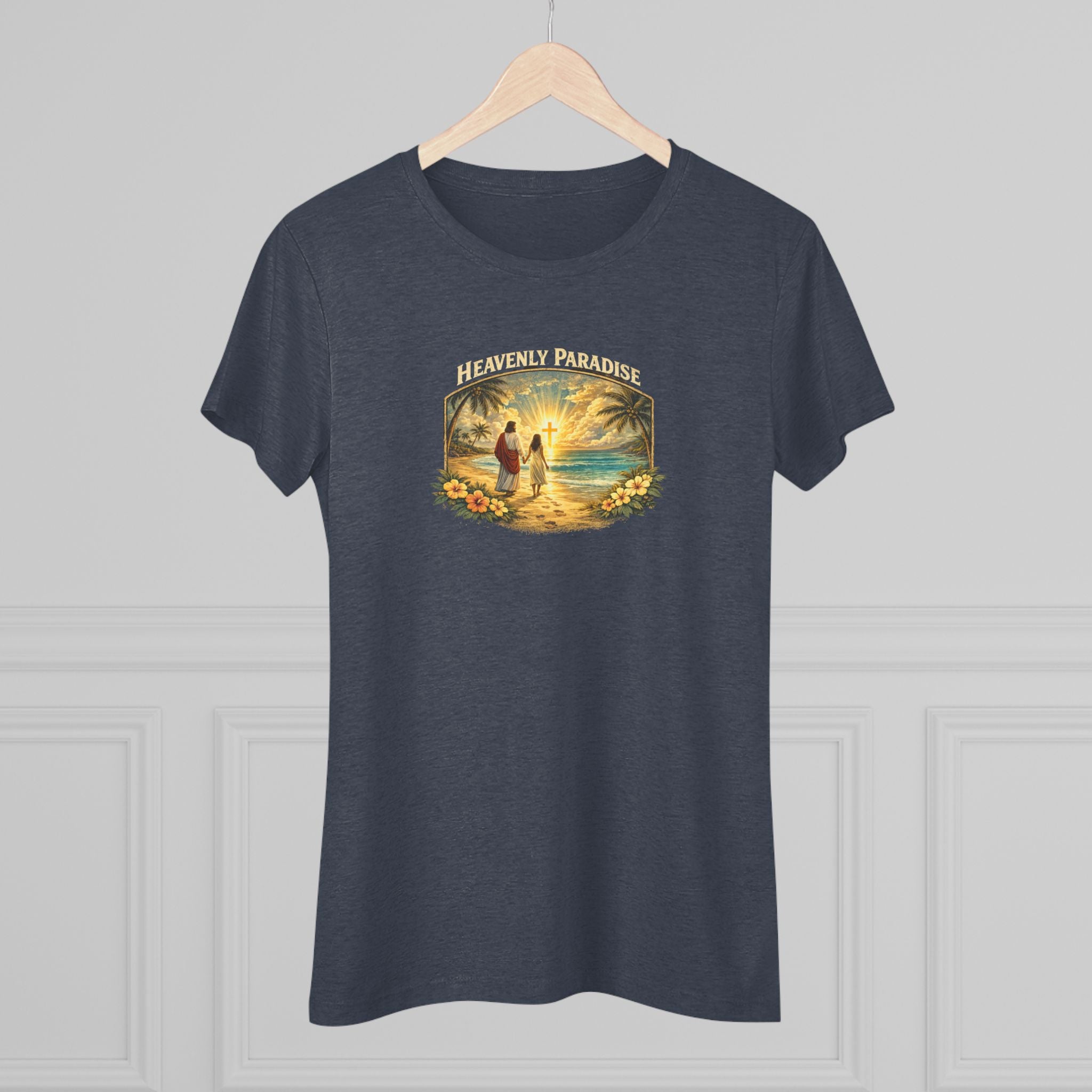 Women's Christian Beach Tee — "I Go to Prepare a Place for You" NextLevel Tee