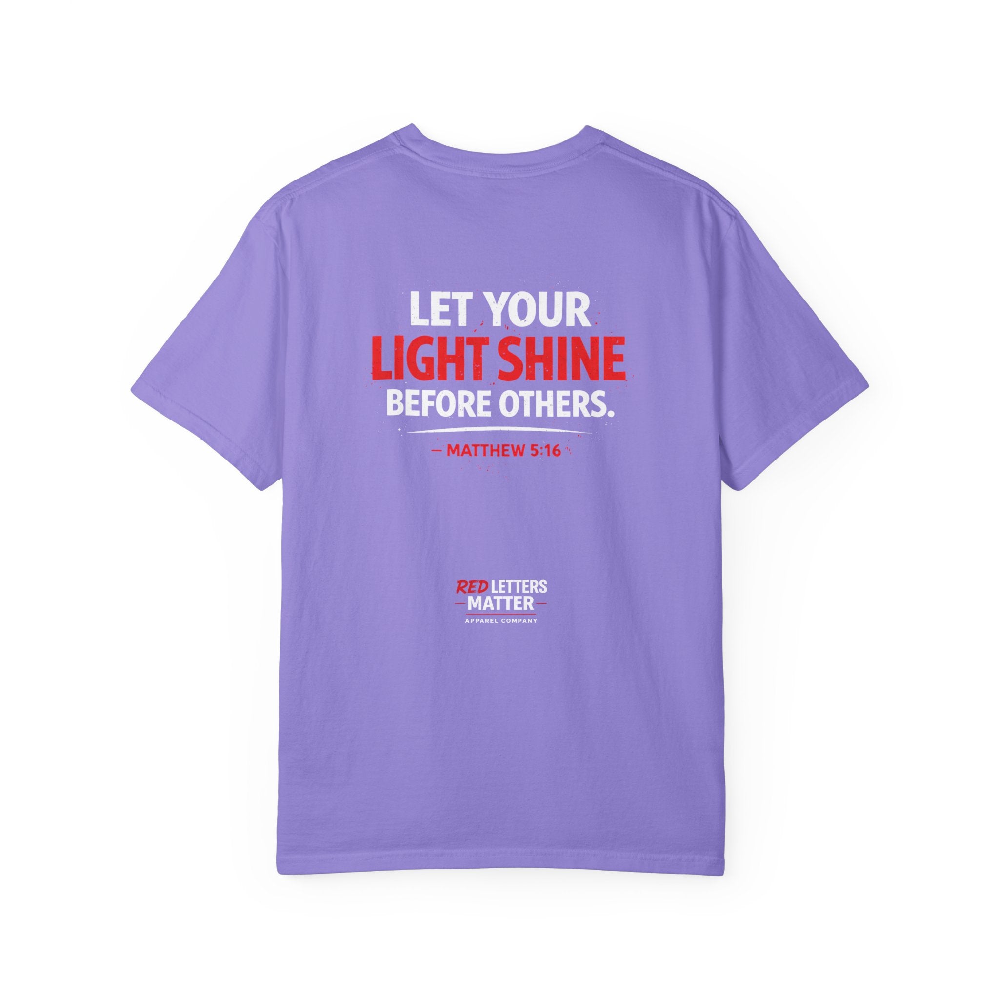 Red Letters Matter - Matthew 5:16 - Inspirational T-Shirt — Unisex Comfort Colors Tee