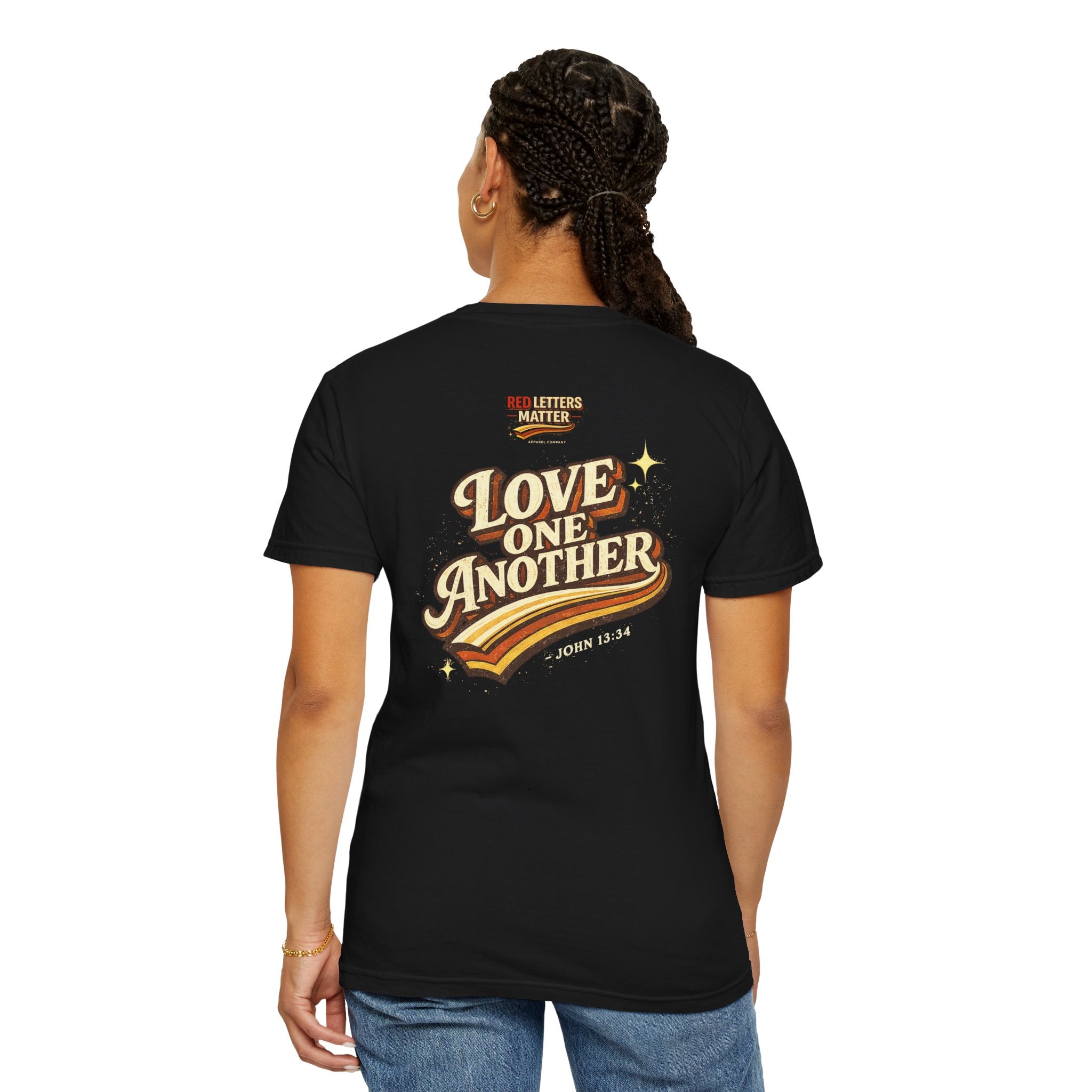 Unisex - Jesus Loves You "Love One Another" Comfort Colors T-Shirt