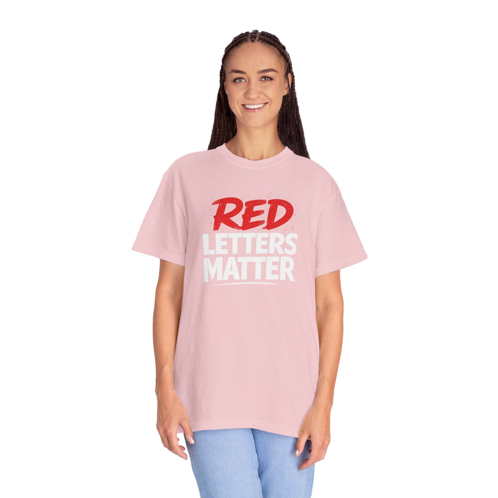 Red Letters Matter - Matthew 5:16 - Inspirational T-Shirt — Unisex Comfort Colors Tee