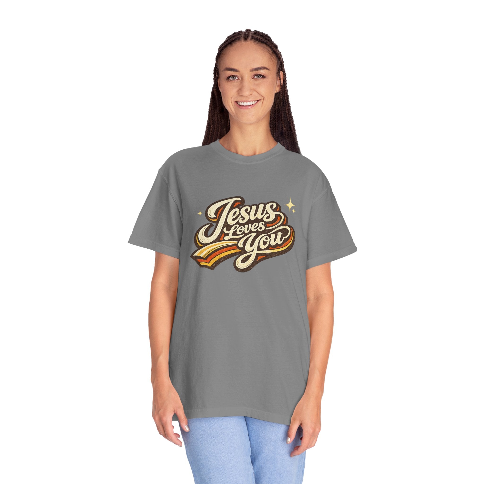Unisex - Jesus Loves You "Love One Another" Comfort Colors T-Shirt