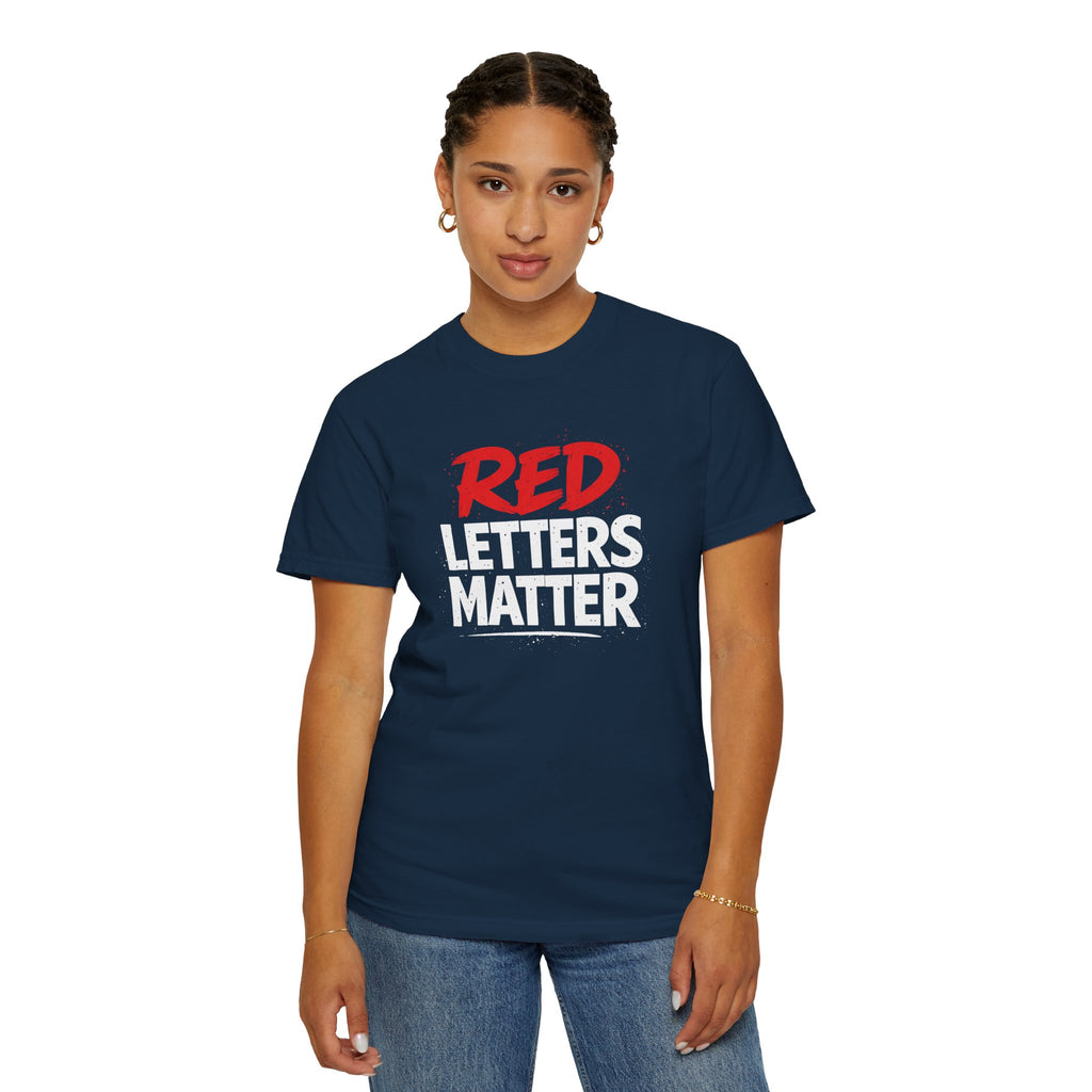 Red Letters Matter - Matthew 5:16 - Inspirational T-Shirt — Unisex Comfort Colors Tee