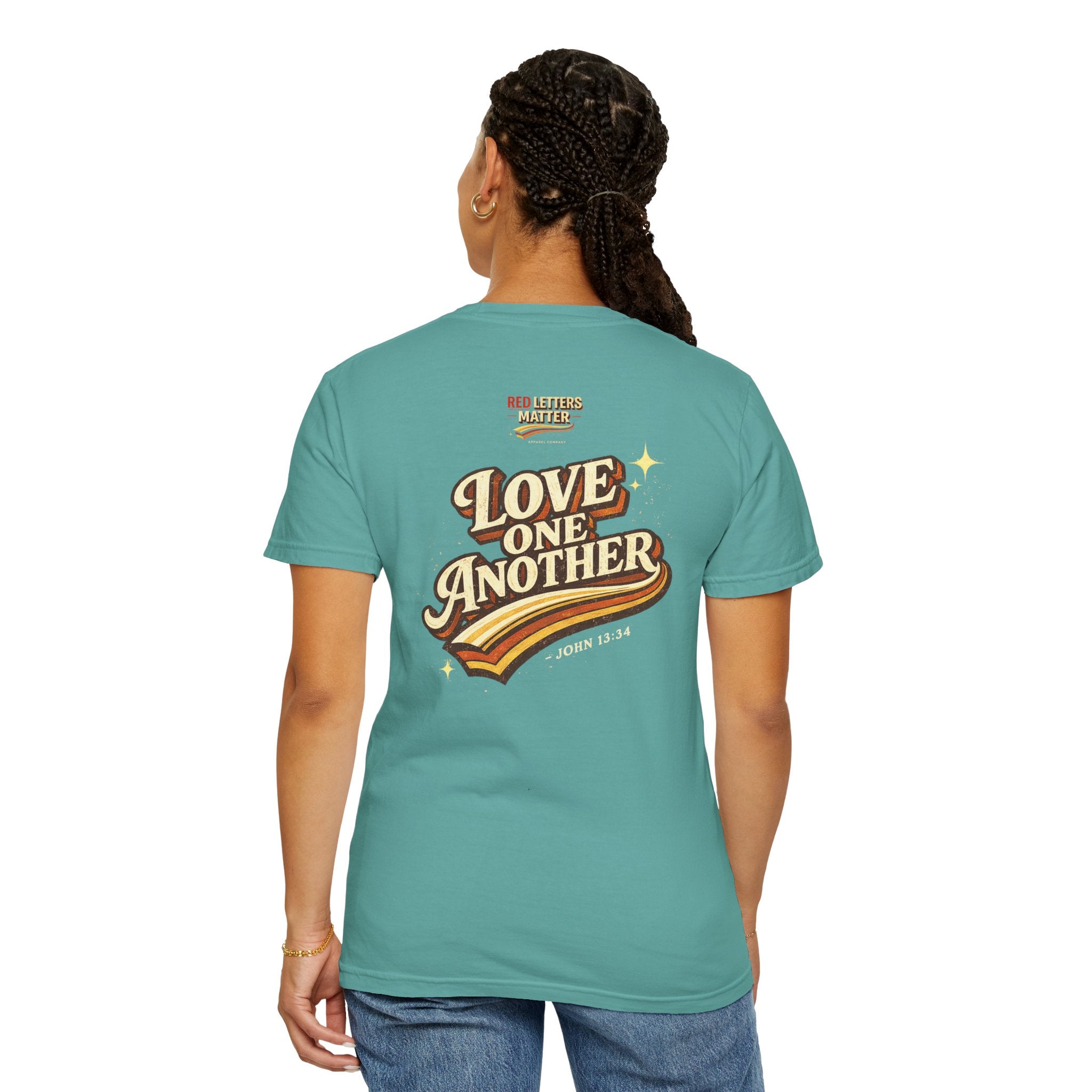 Unisex - Jesus Loves You "Love One Another" Comfort Colors T-Shirt