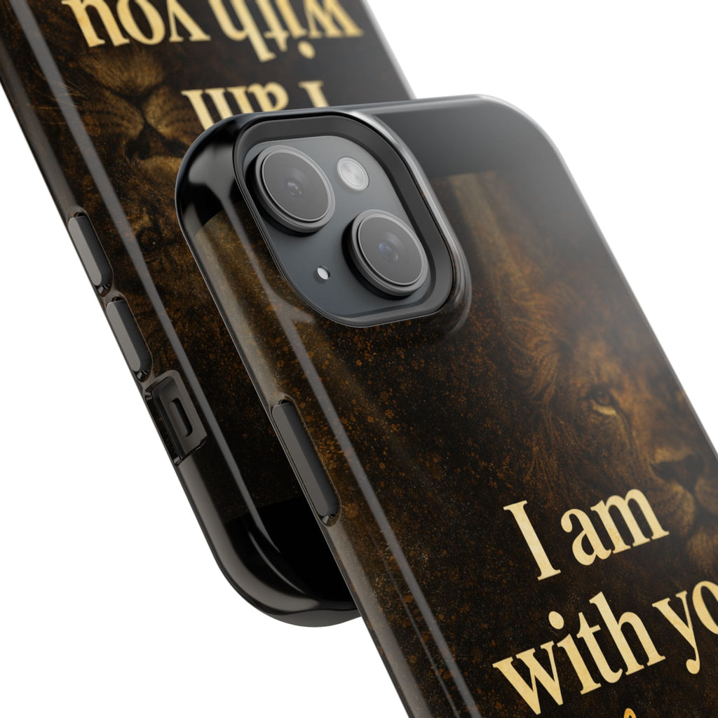Christian Phone Case — "I Am With You Always" Matthew 28:20 Lion Magnetic Impact Case