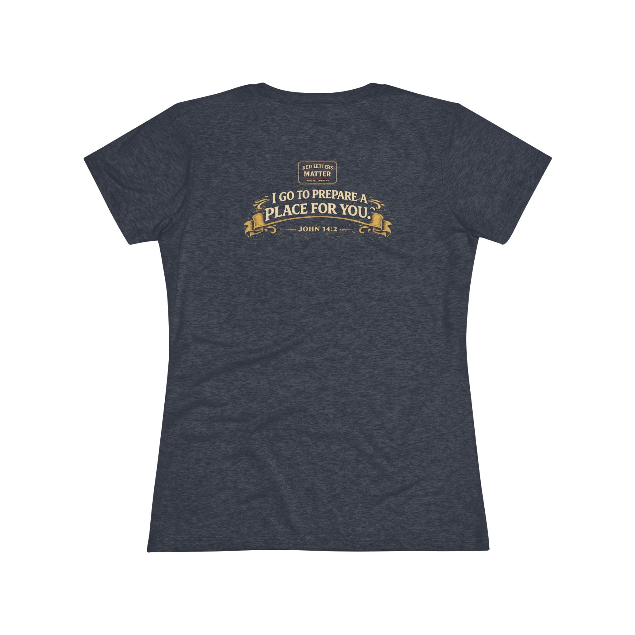 Women's Christian Beach Tee — "I Go to Prepare a Place for You" NextLevel Tee