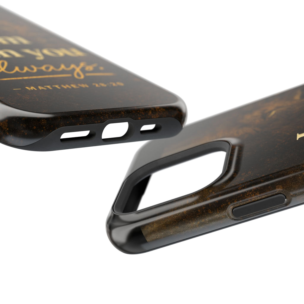 Christian Phone Case — "I Am With You Always" Matthew 28:20 Lion Magnetic Impact Case