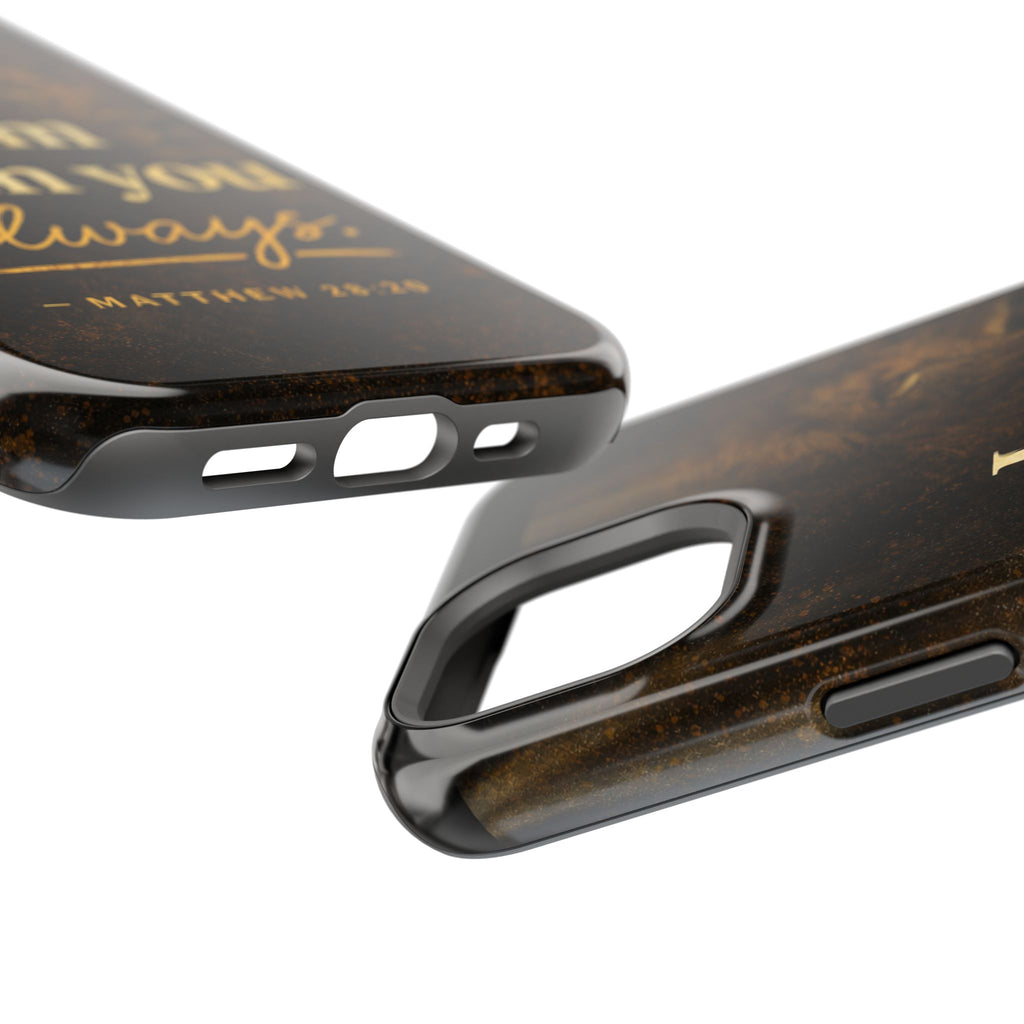 Christian Phone Case — "I Am With You Always" Matthew 28:20 Lion Magnetic Impact Case