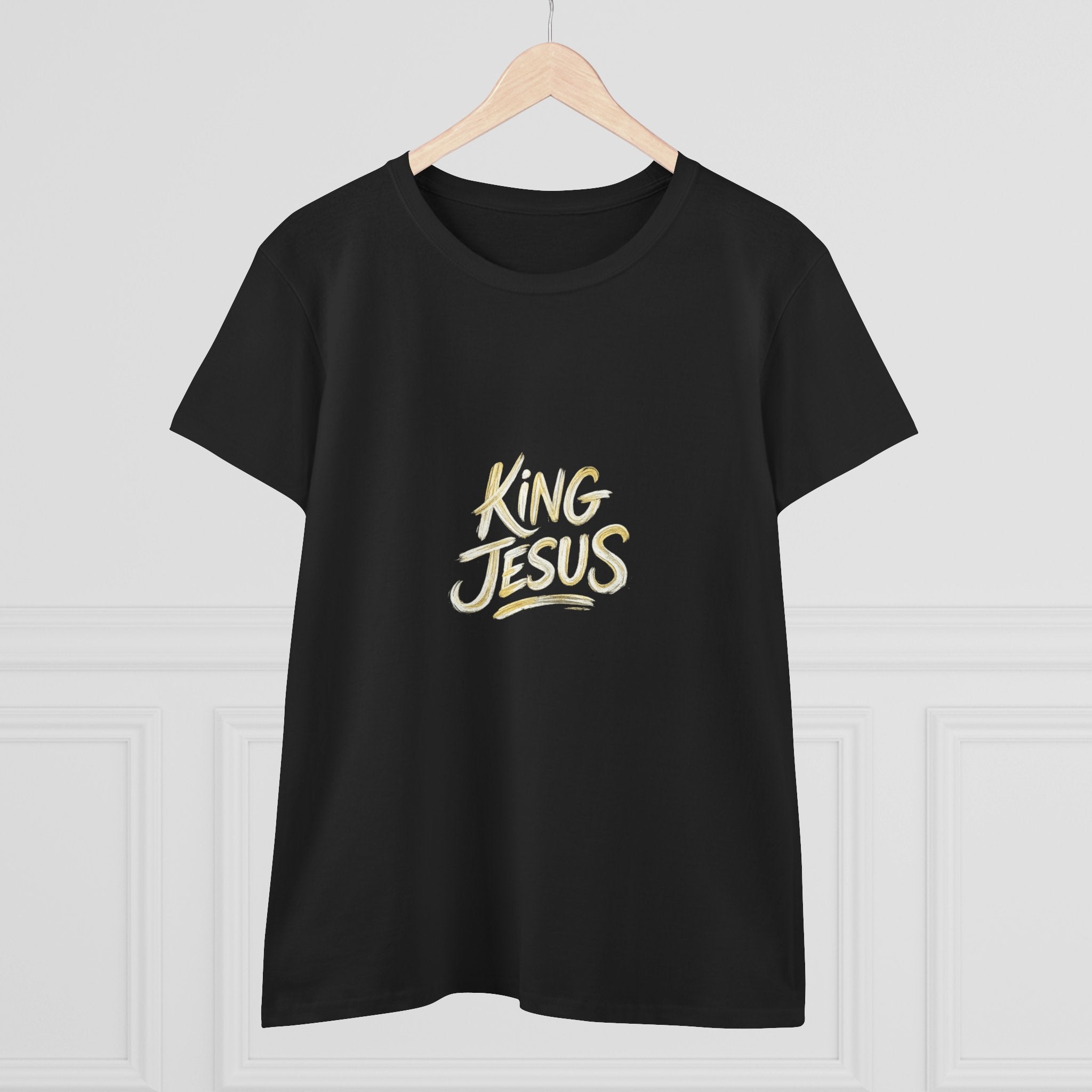 Women's King Jesus T-Shirt — "All Hail King Jesus" Christian Faith Tee