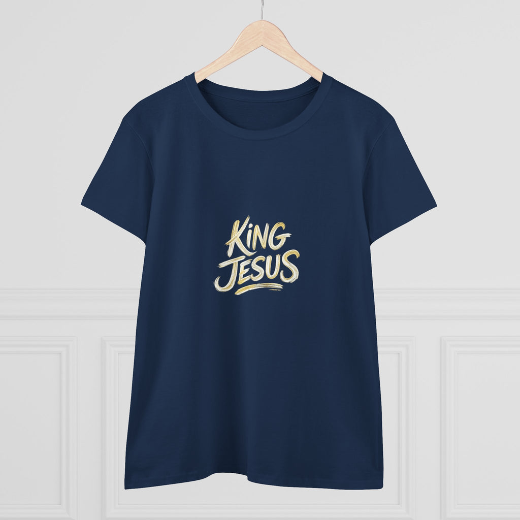 Women's King Jesus T-Shirt — "All Hail King Jesus" Christian Faith Tee
