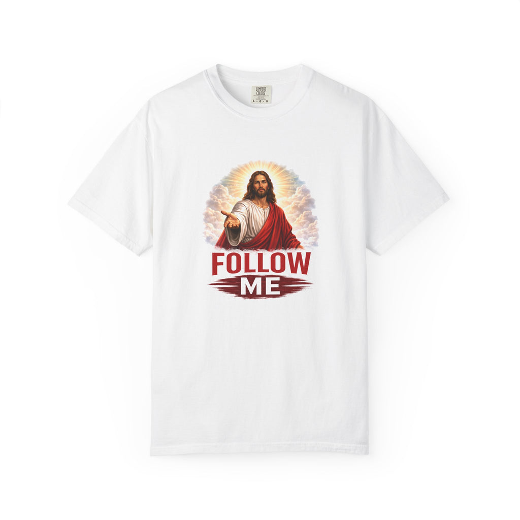Unisex - Follow Me Jesus T-Shirt — "Red Letters Matter" (Matthew 4:19)