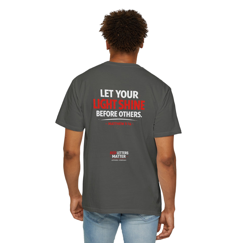 Red Letters Matter - Matthew 5:16 - Inspirational T-Shirt — Unisex Comfort Colors Tee