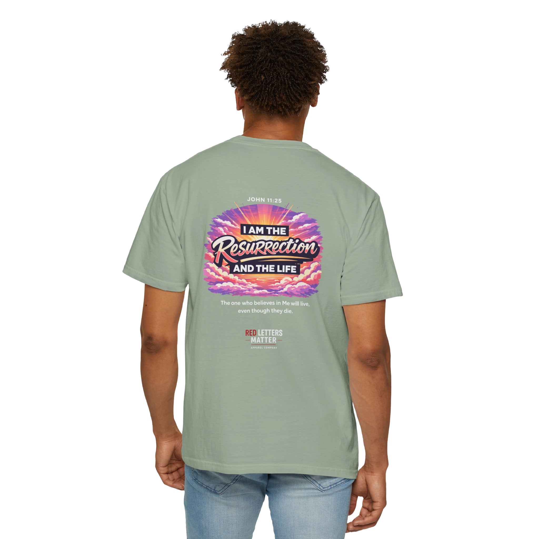 Christian Basketball — "He Is Rizzin'" Resurrection (Easter) -Unisex Comfort Colors