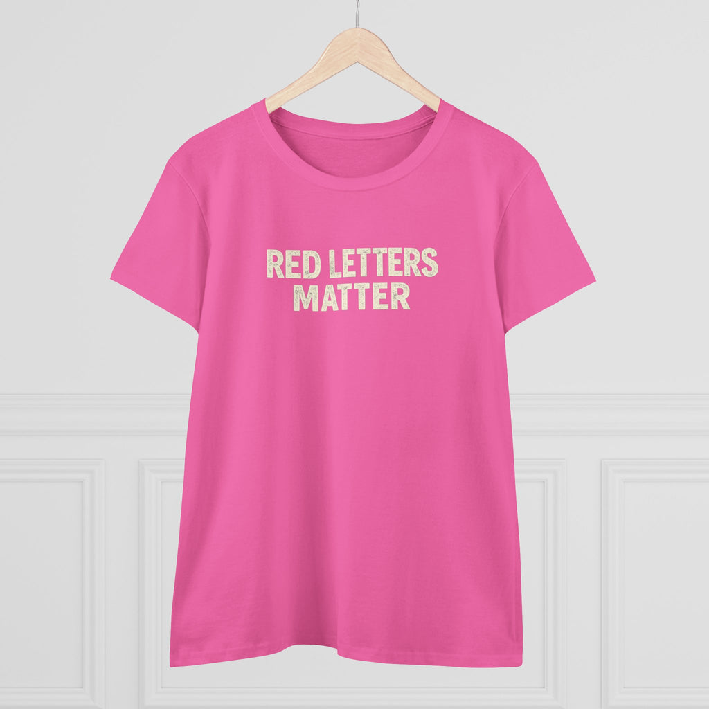 Women's Christian Scripture Gildan Tee— "Red Words Still Speak" (Matthew 24:35)