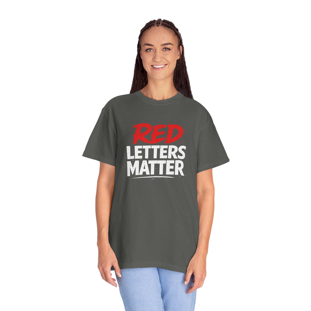 Red Letters Matter - Matthew 5:16 - Inspirational T-Shirt — Unisex Comfort Colors Tee