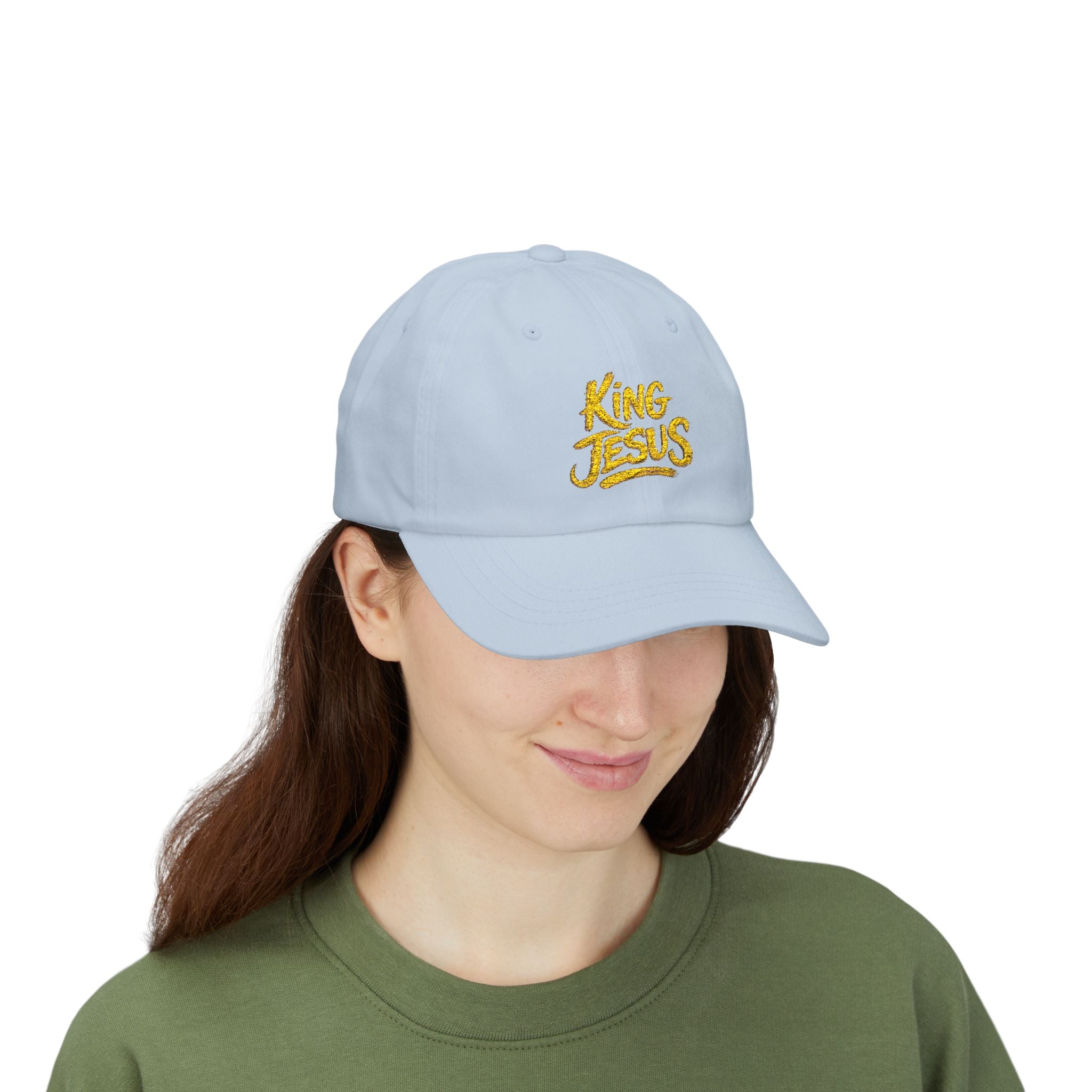 Camo Dad Cap — "King Jesus" Embroidered Christian Baseball Hat