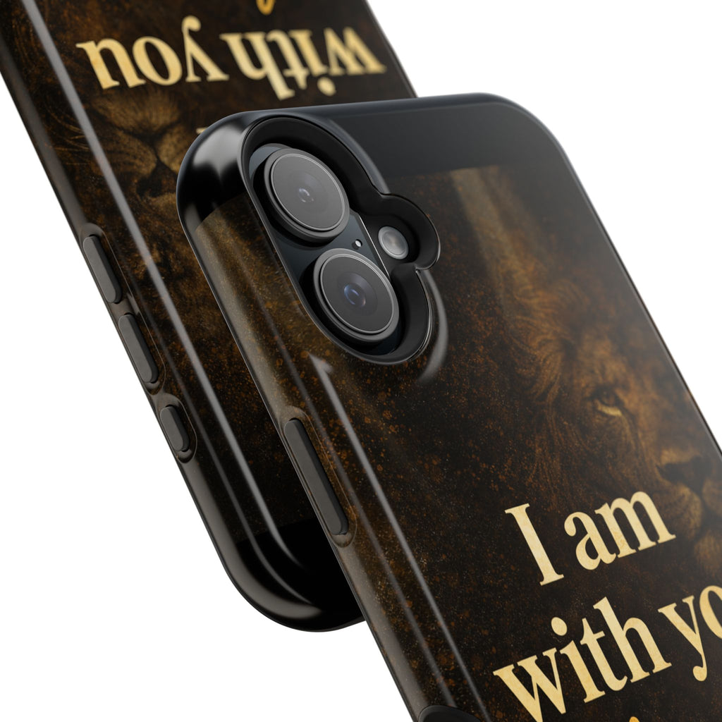 Christian Phone Case — "I Am With You Always" Matthew 28:20 Lion Magnetic Impact Case