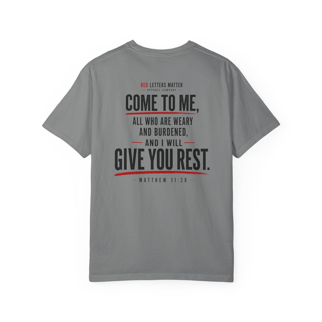 Matthew 11:28 'Come to Me' - Comfort Colors T-Shirt
