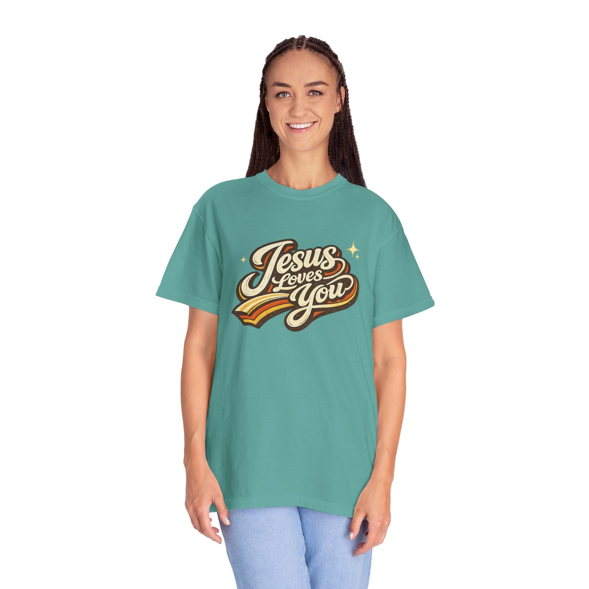 Unisex - Jesus Loves You "Love One Another" Comfort Colors T-Shirt
