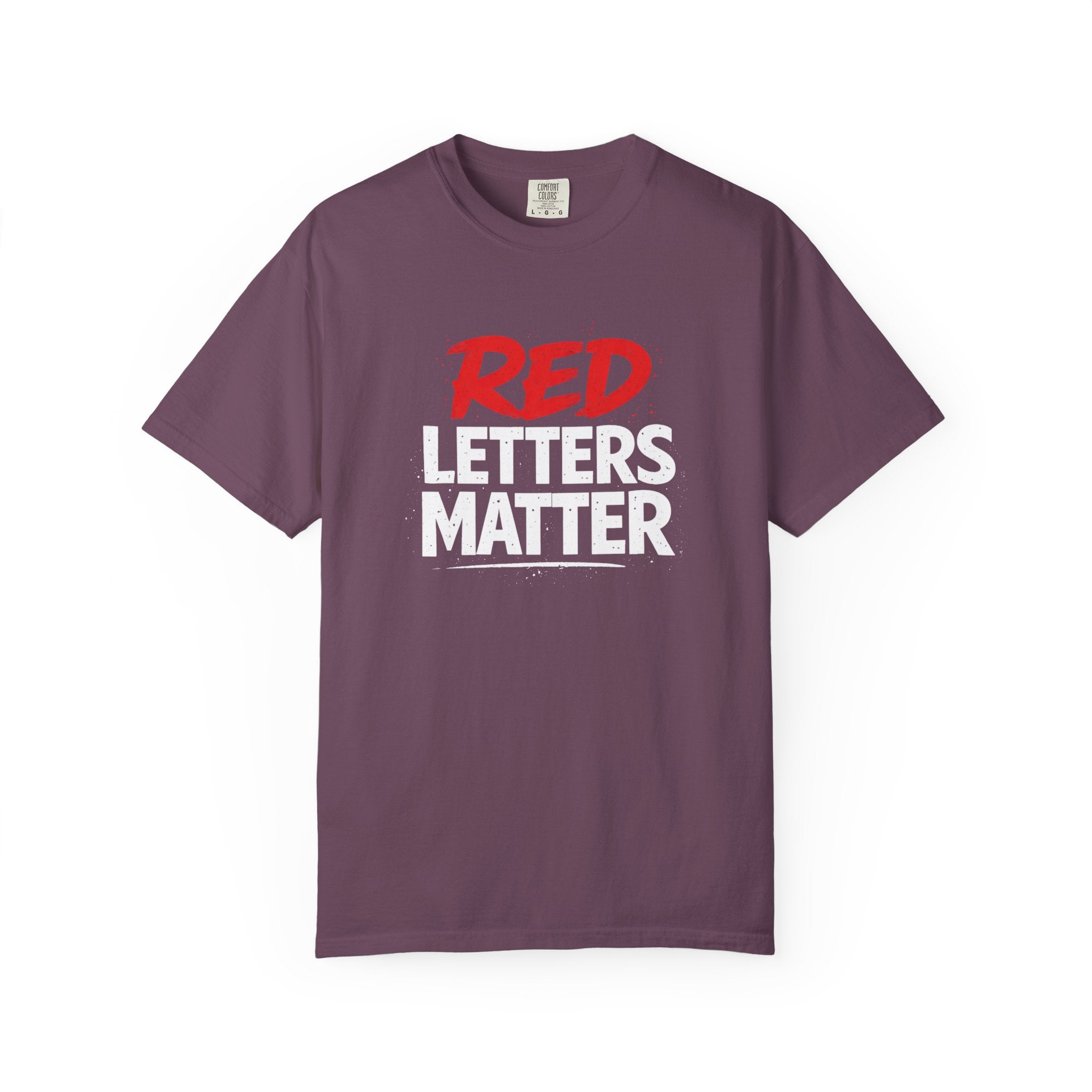 Unisex - Red Letters Matter — Matthew 19:26 Comfort Colors Tee