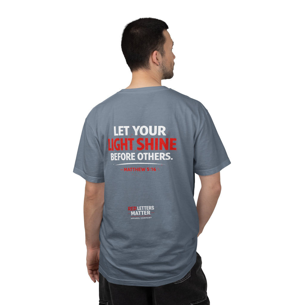 Red Letters Matter - Matthew 5:16 - Inspirational T-Shirt — Unisex Comfort Colors Tee