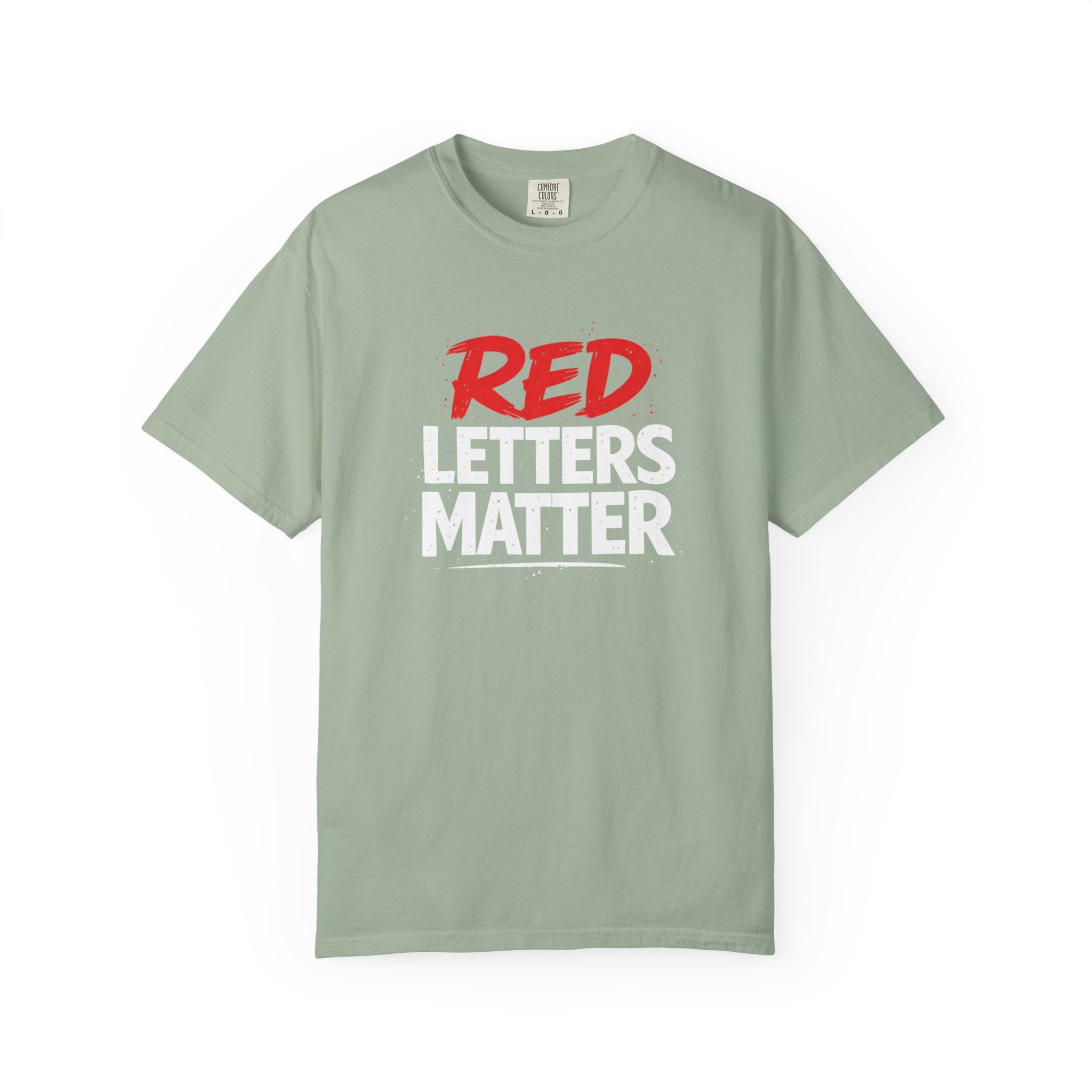Unisex - Red Letters Matter — Matthew 19:26 Comfort Colors Tee