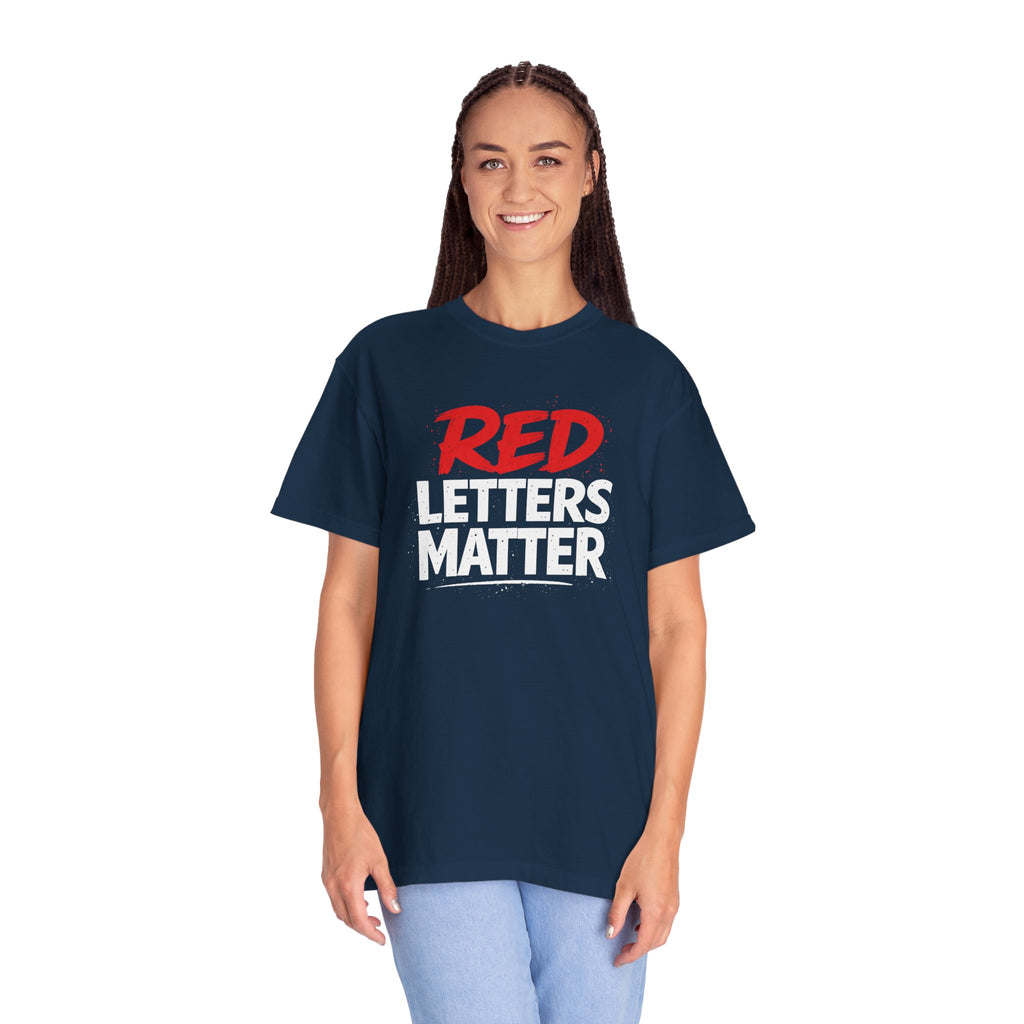 Red Letters Matter - Matthew 5:16 - Inspirational T-Shirt — Unisex Comfort Colors Tee