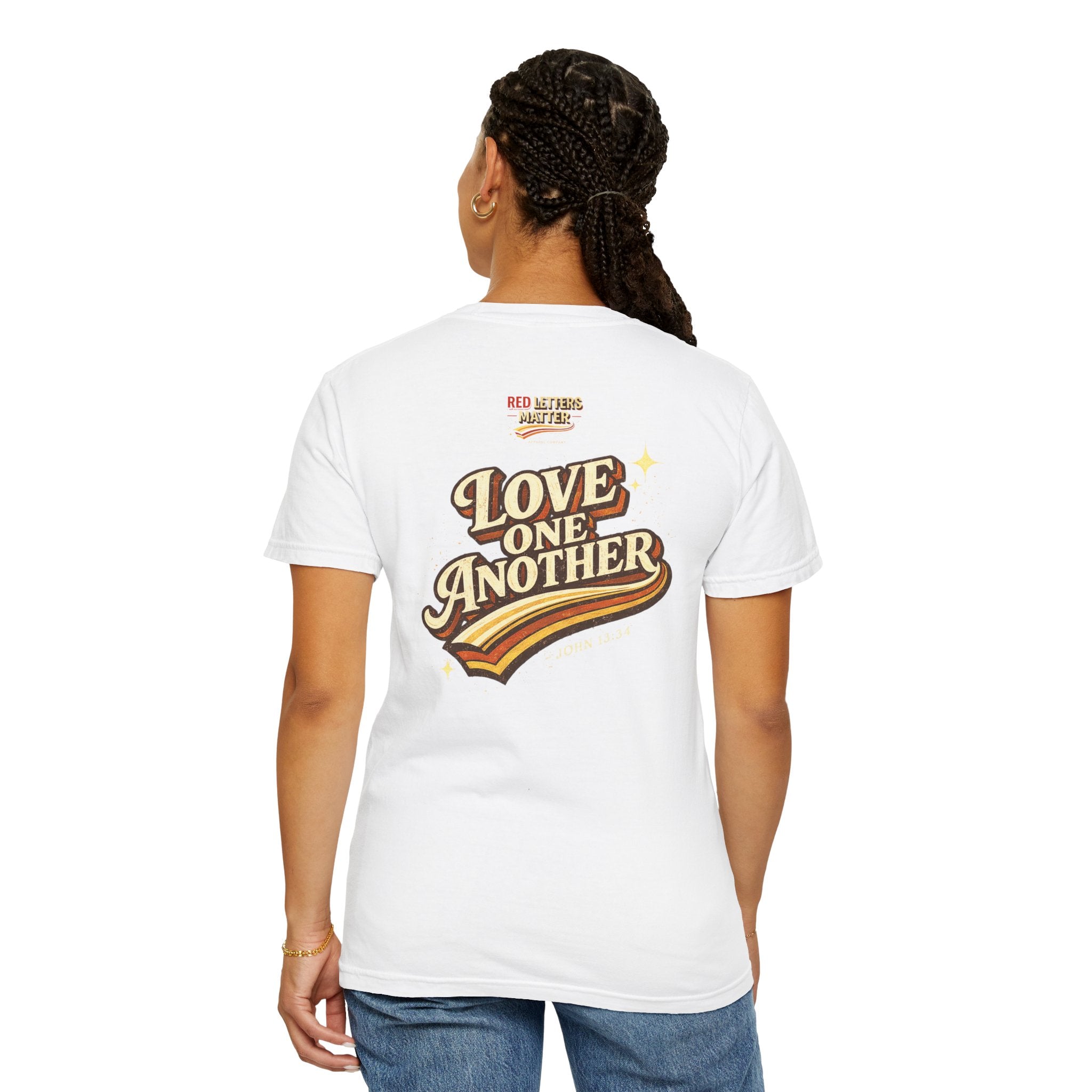 Unisex - Jesus Loves You "Love One Another" Comfort Colors T-Shirt