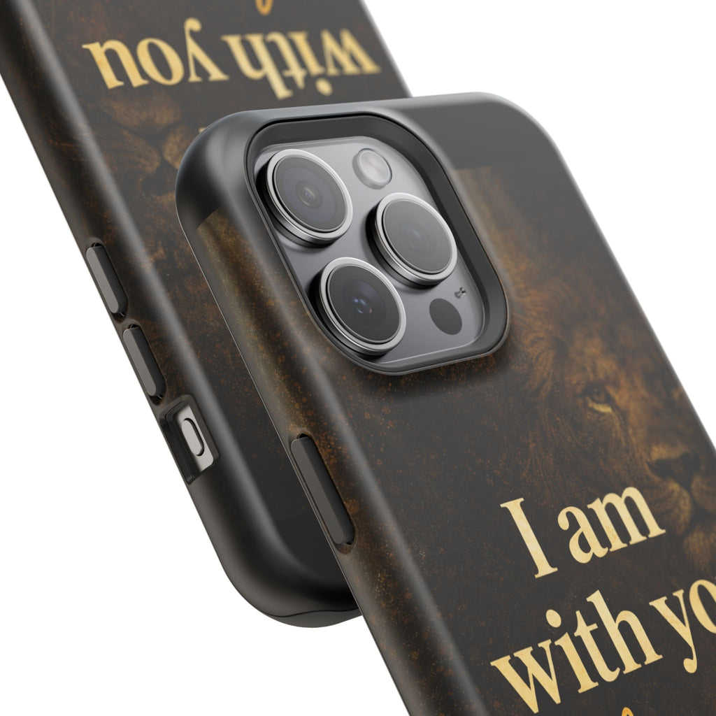 Christian Phone Case — "I Am With You Always" Matthew 28:20 Lion Magnetic Impact Case