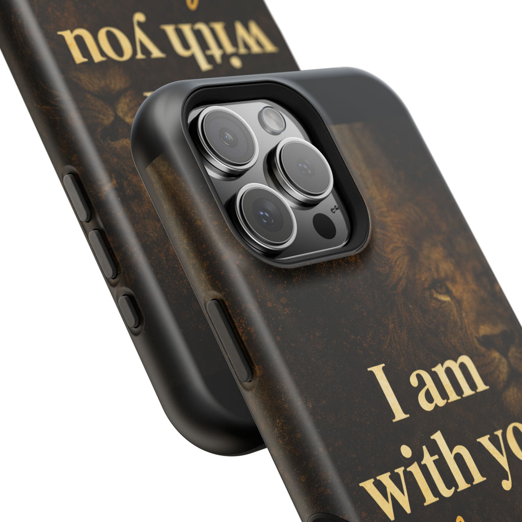 Christian Phone Case — "I Am With You Always" Matthew 28:20 Lion Magnetic Impact Case