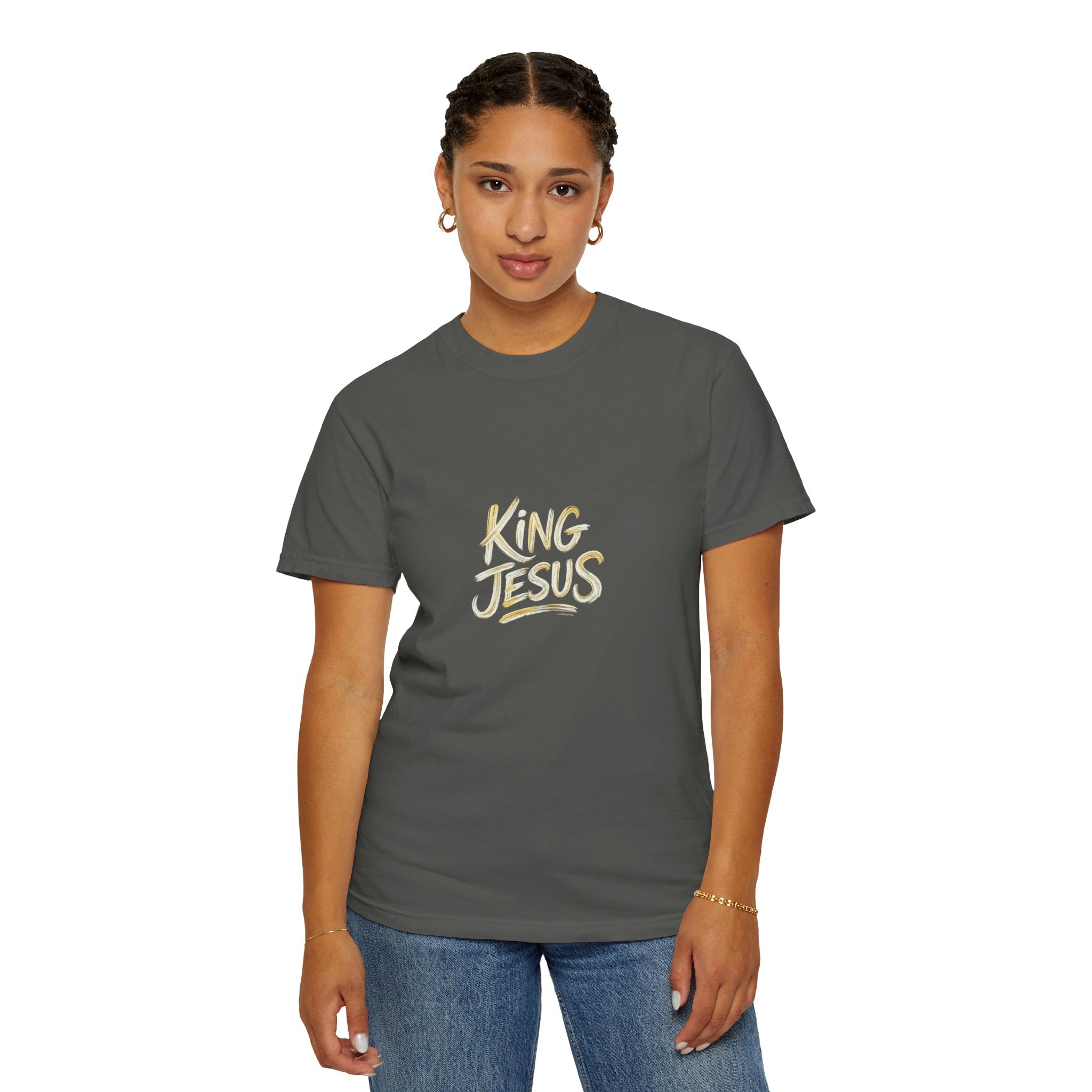 King Jesus T-Shirt — "All Hail King Jesus" - Comfort Colors - Unisex