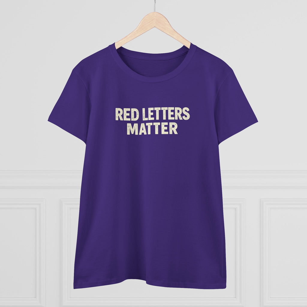 Women's Christian Scripture Gildan Tee— "Red Words Still Speak" (Matthew 24:35)