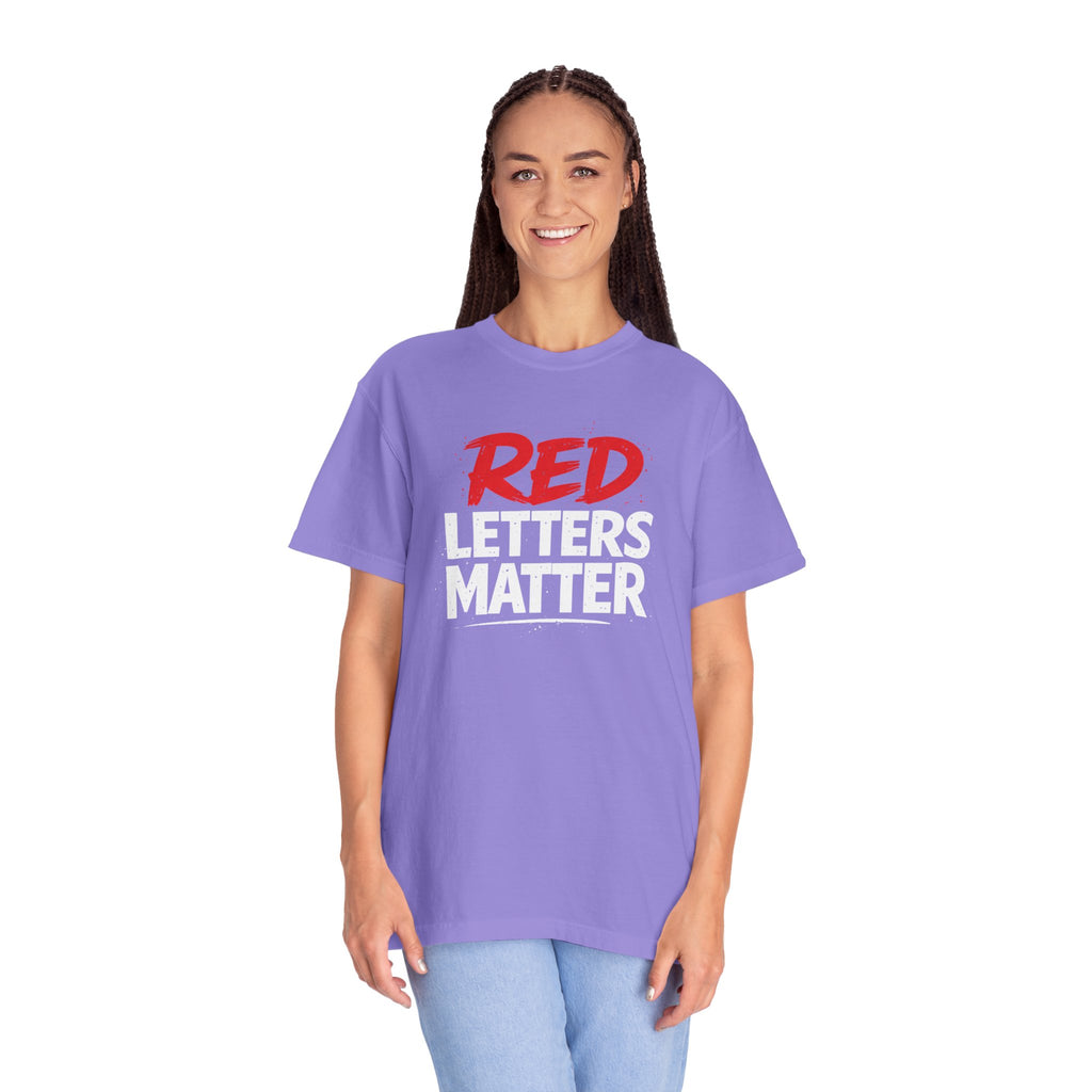 Red Letters Matter - Matthew 5:16 - Inspirational T-Shirt — Unisex Comfort Colors Tee